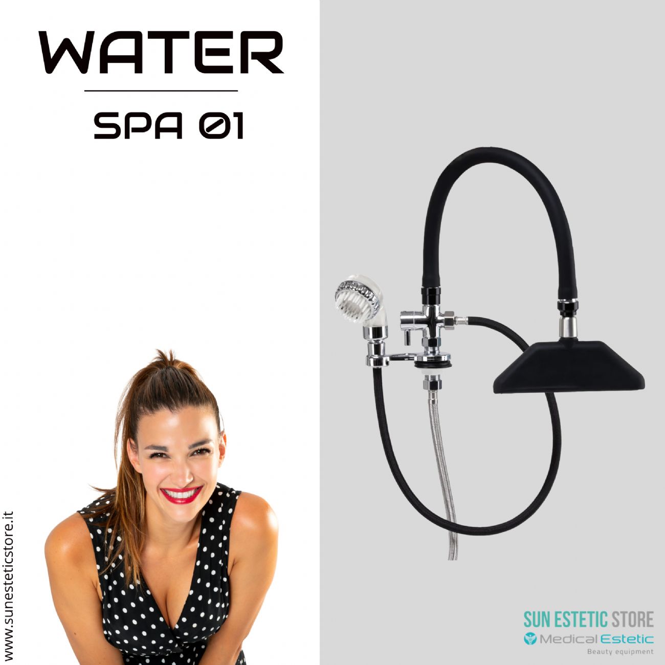 Water Spa 01 rubinetto miscelatore a cascata per lavatesta