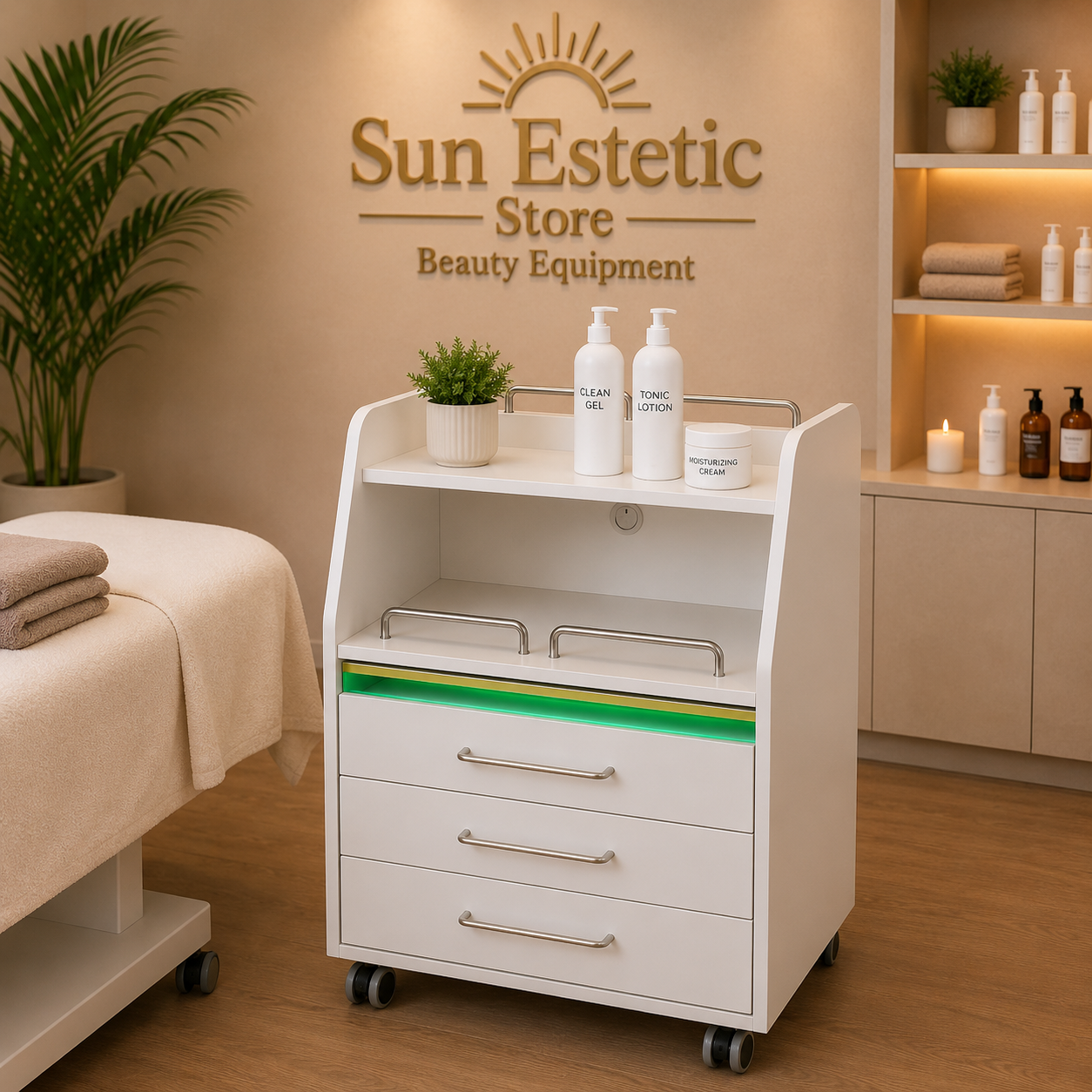 Spin carrello multifunzionale porta apparecchiature con germicida UV
