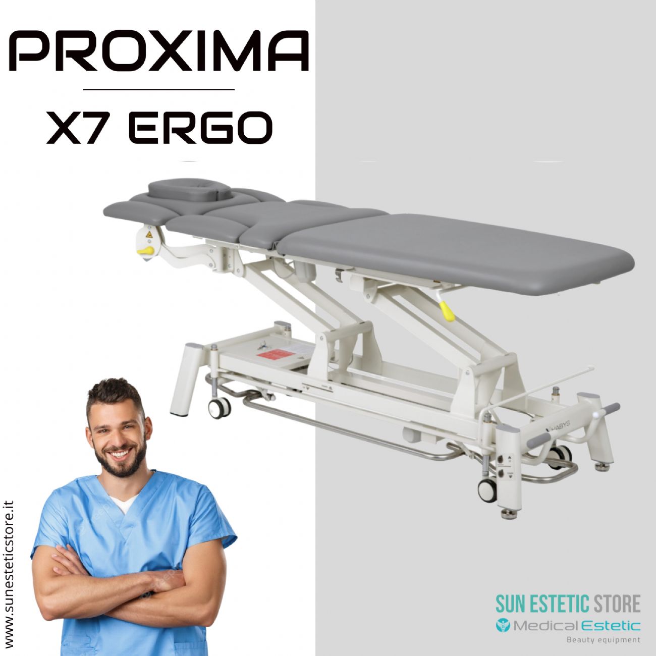 Proxima 07 lettino fisioterapia riabilitazione 7 sezioni