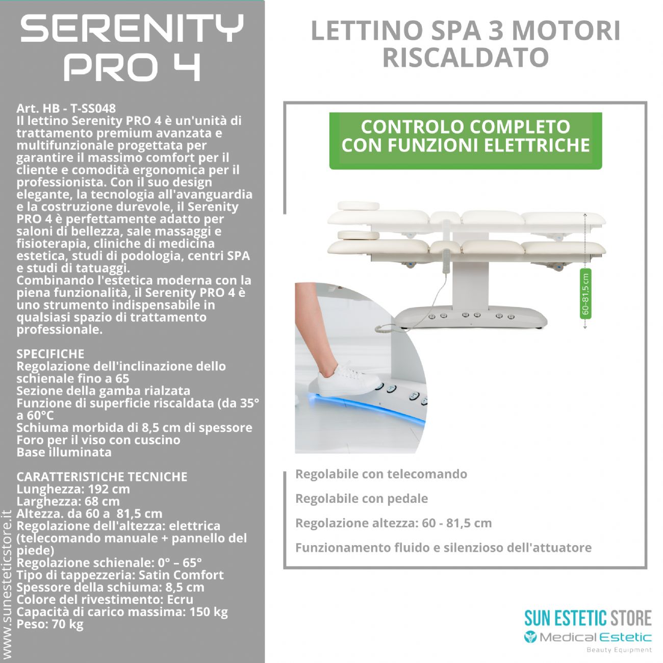Serenity Pro 4 LettinO Spa 3 motori riscaldato