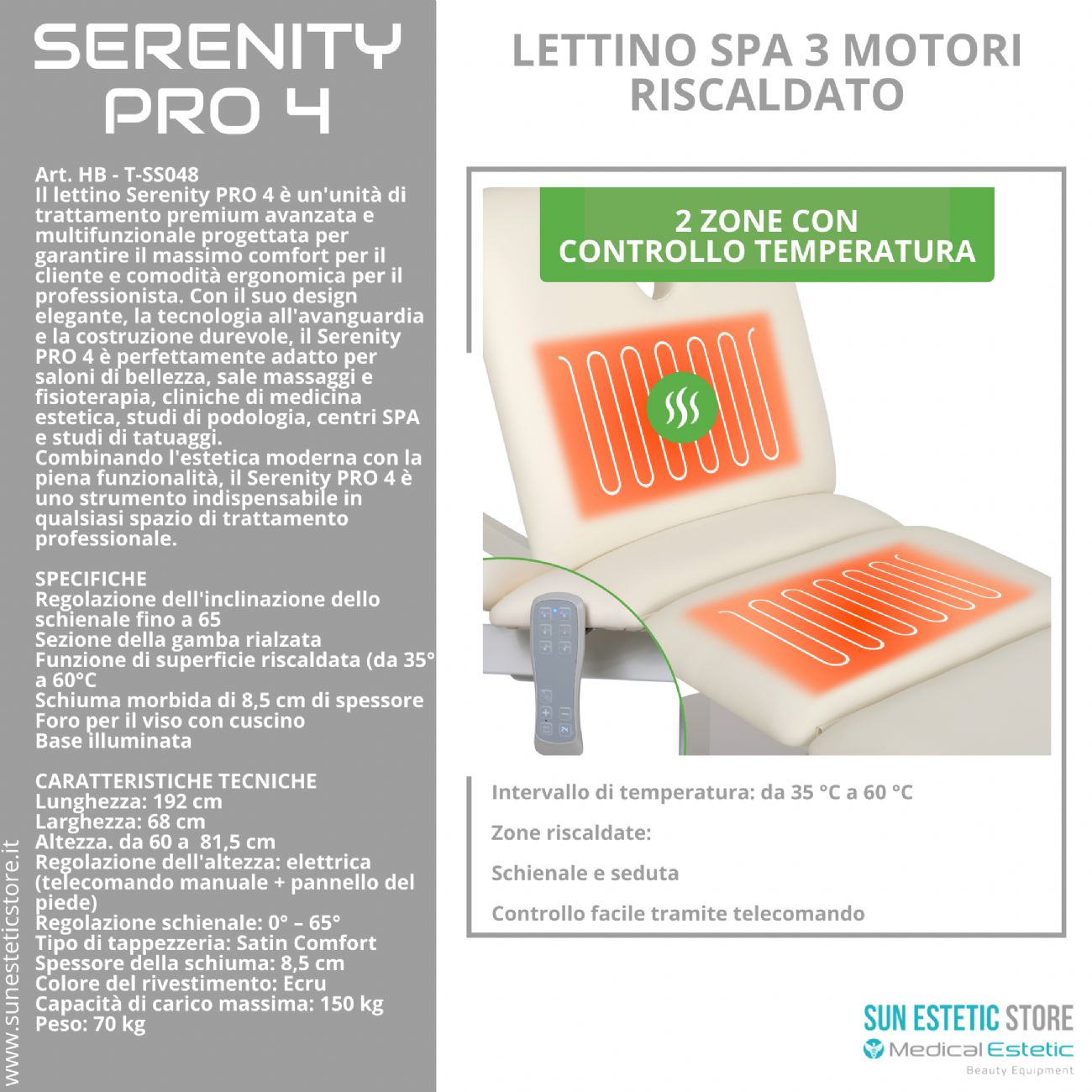 Serenity Pro 4 LettinO Spa 3 motori riscaldato