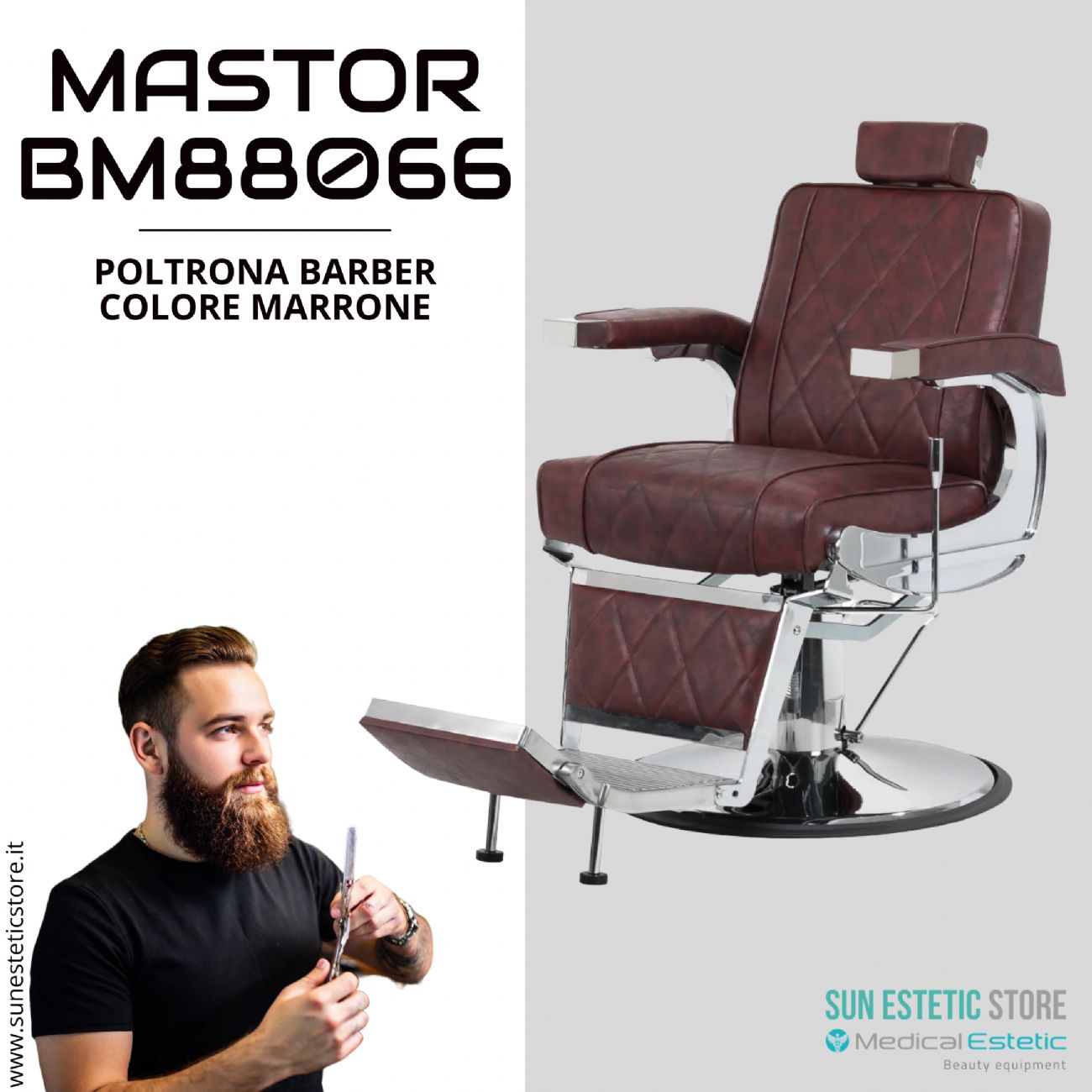 Mastror BM88066 poltrona maschile barbiere