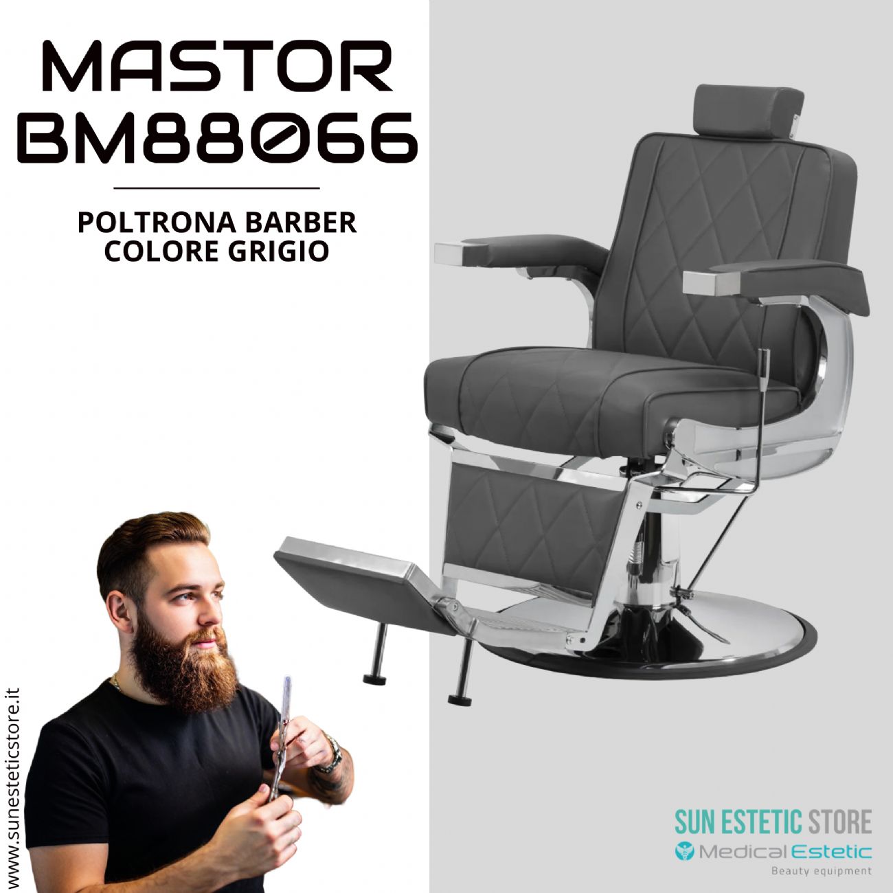 Mastror BM88066 poltrona maschile barbiere