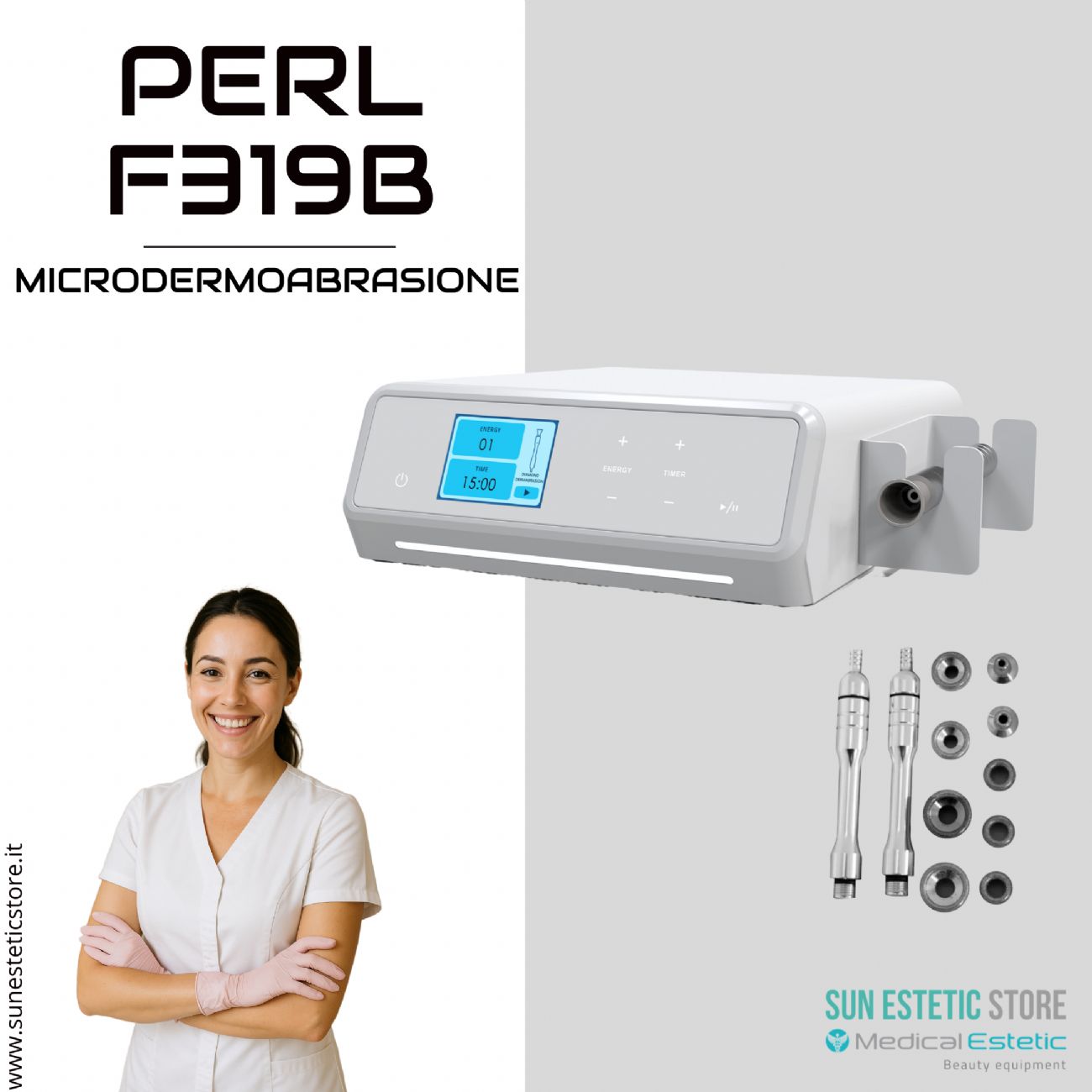 Perl F319B Microdermoabrasione con testine di diamante