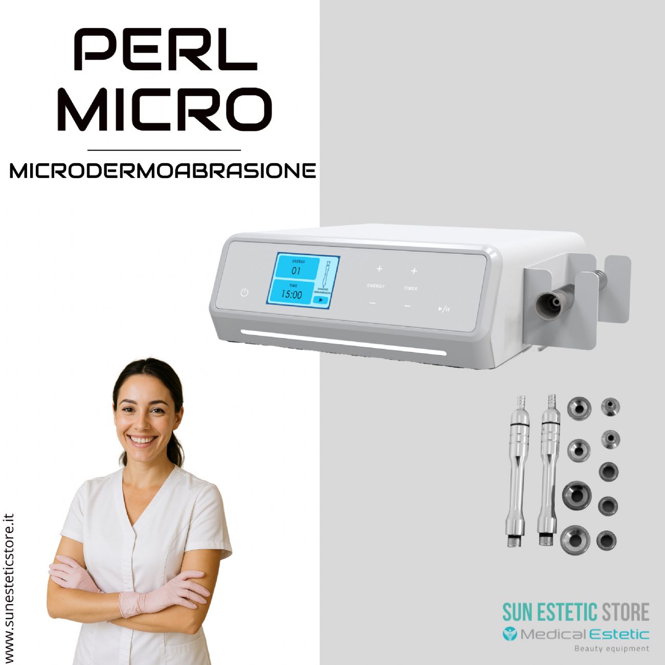 Perl Micro F319B Microdermoabrasione con testine di diamante