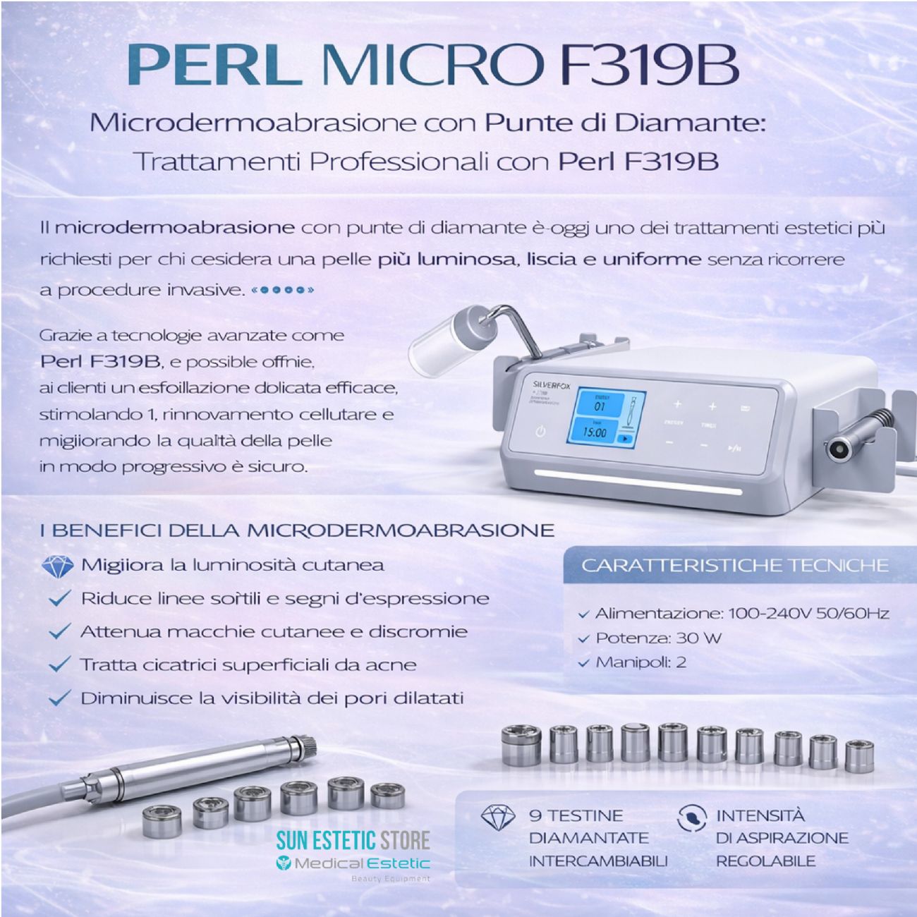 Ginny F319B Microdermoabrasione con testine di diamante