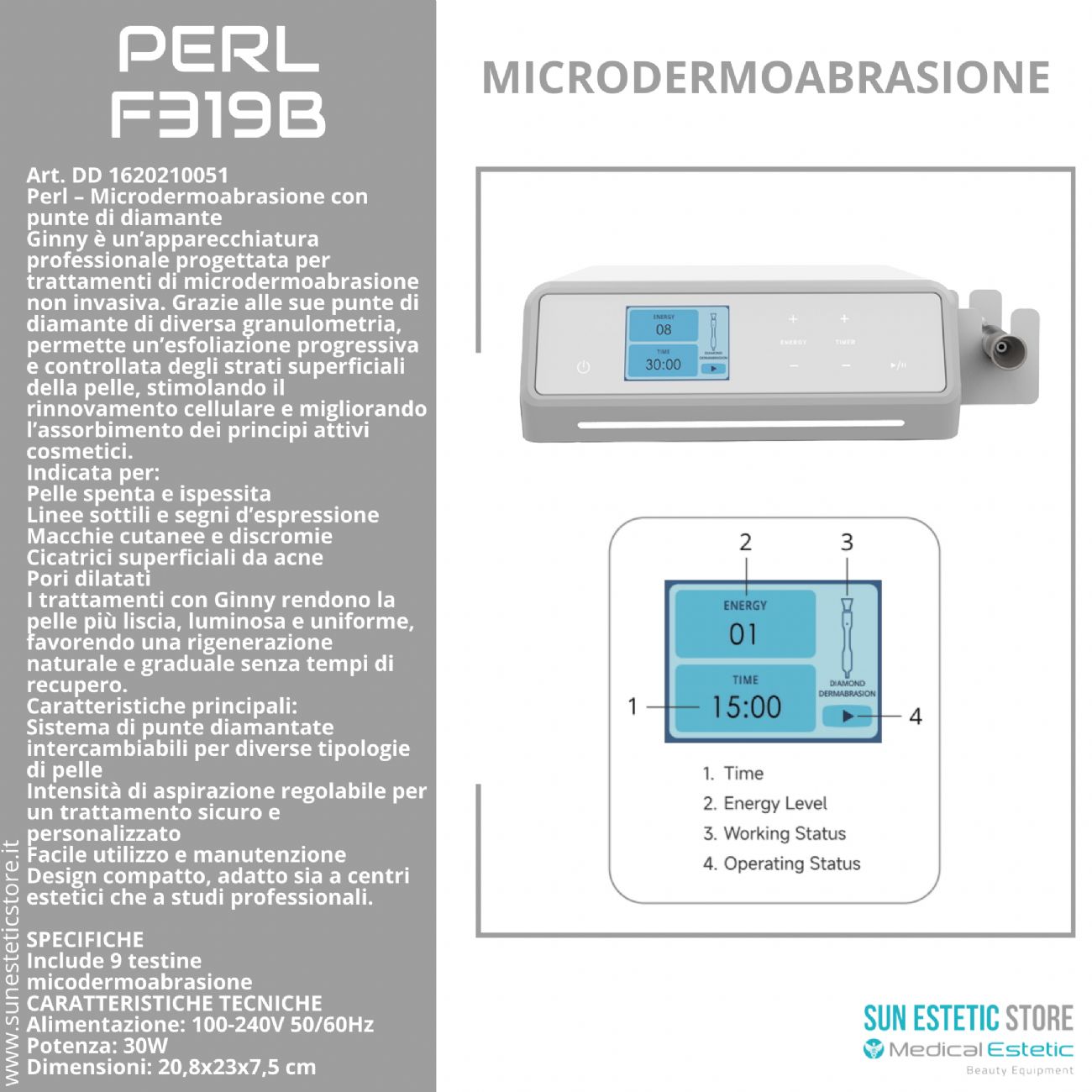 Perl F319B Microdermoabrasione con testine di diamante