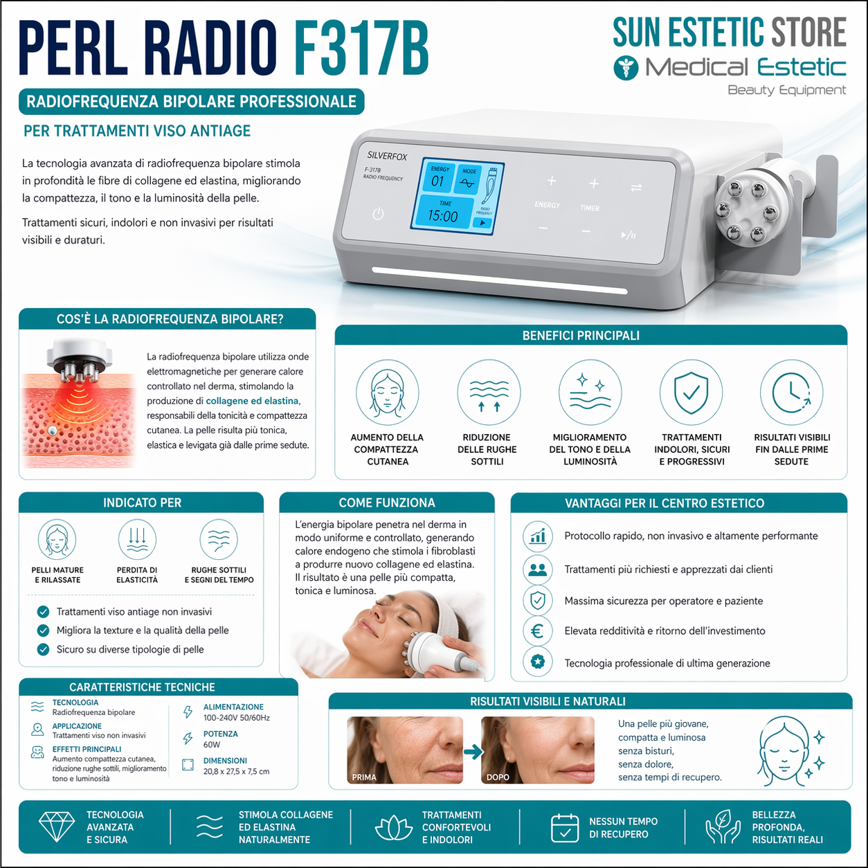 Ginny F317B Radiofrequenza bipolare estetica