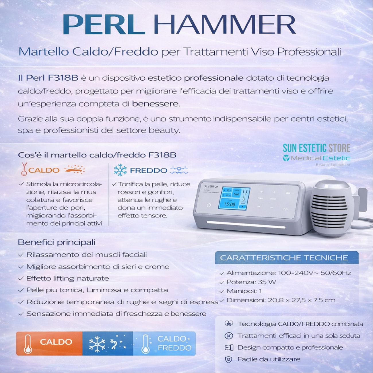 Perl Hammer F318B Martello caldo / freddo