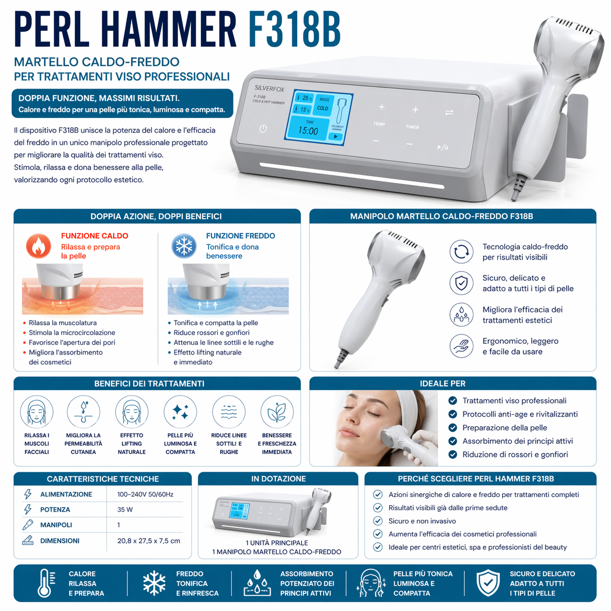 Perl F318B Martello caldo / freddo