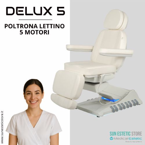 Delux 5 poltrona lettino 5 motori estetica