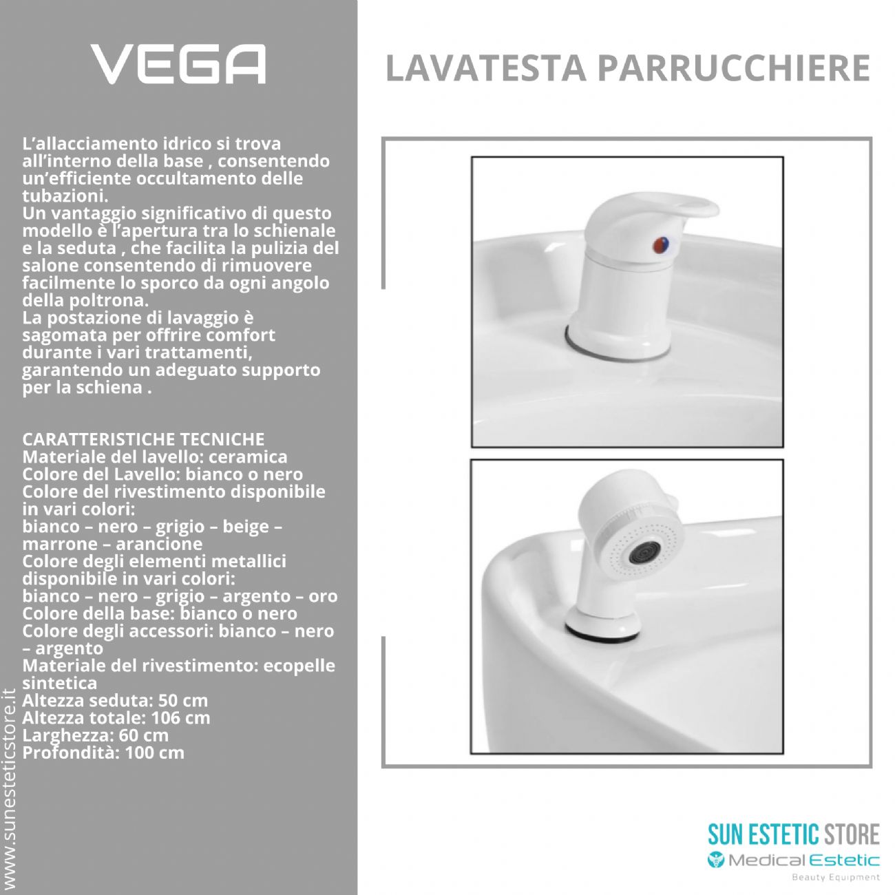 Sirio lavatesta parrucchiere in vari colori
