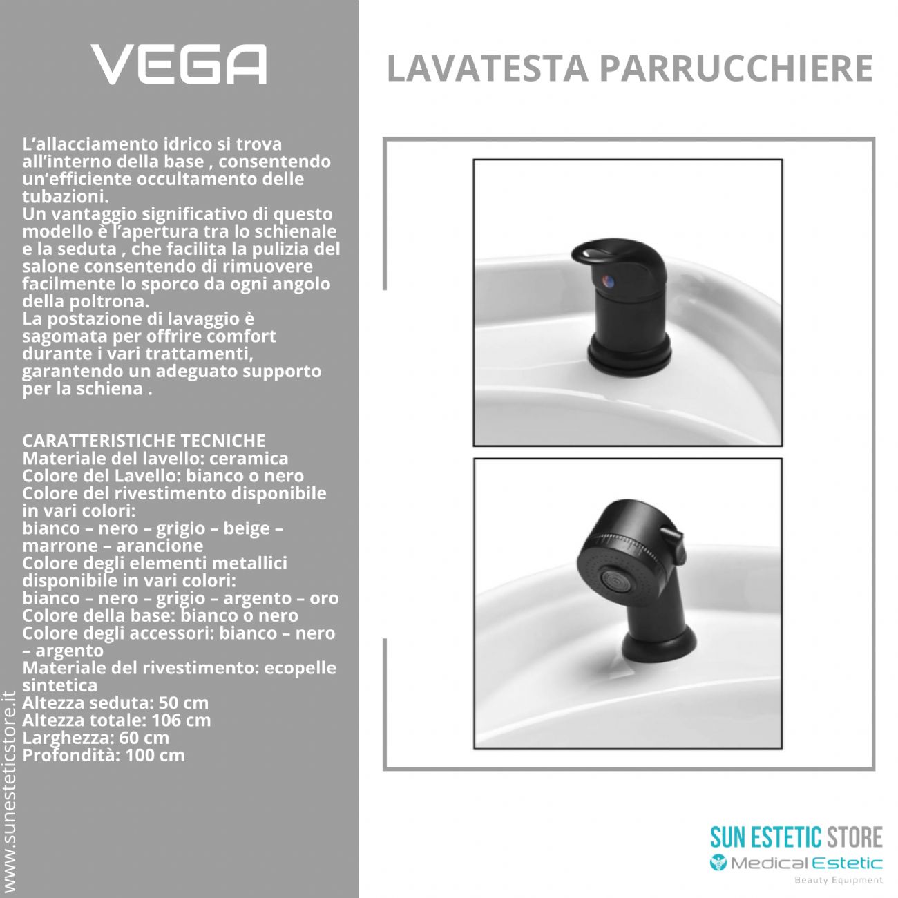 Sirio lavatesta parrucchiere in vari colori