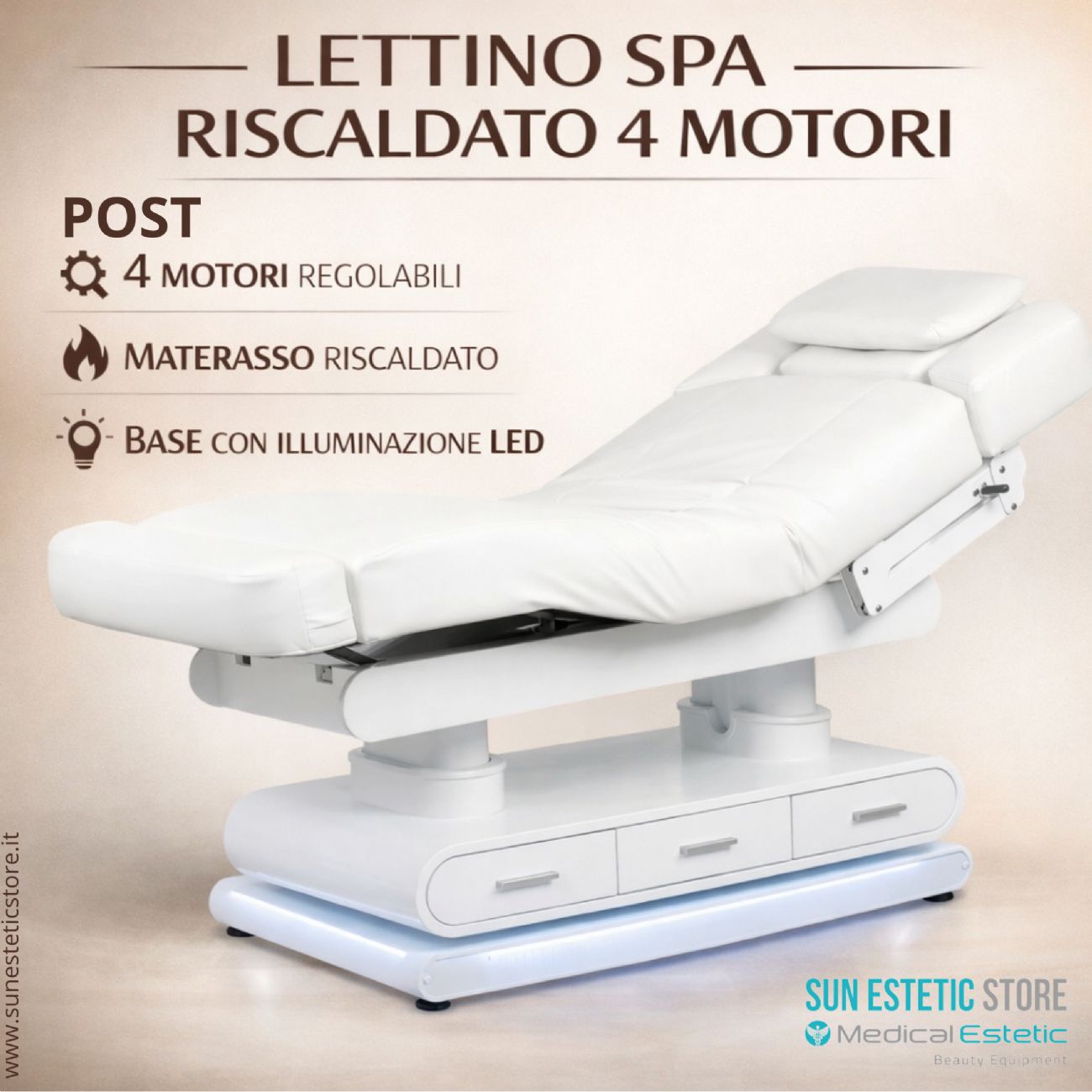 Post lettino massaggio Spa 4 motori