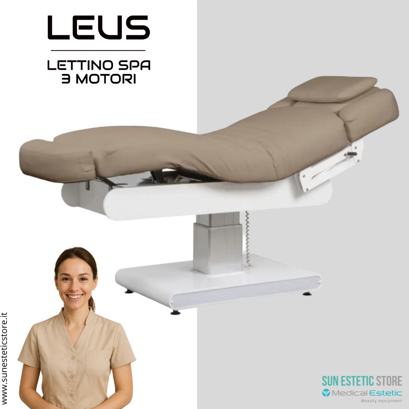 Leus lettino massaggio Spa 3 motori riscaldato