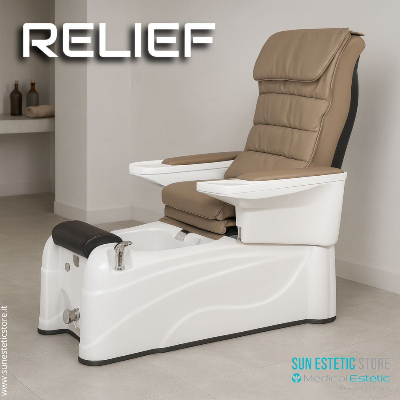 Relief poltrona pedicure spa motorizzata