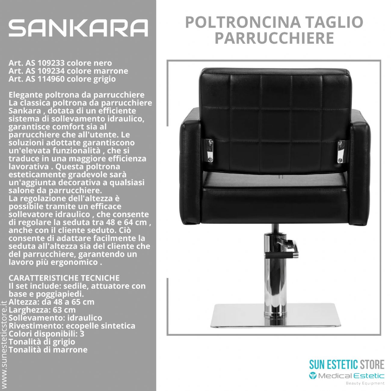 Sankara poltroncina taglio parrucchiere