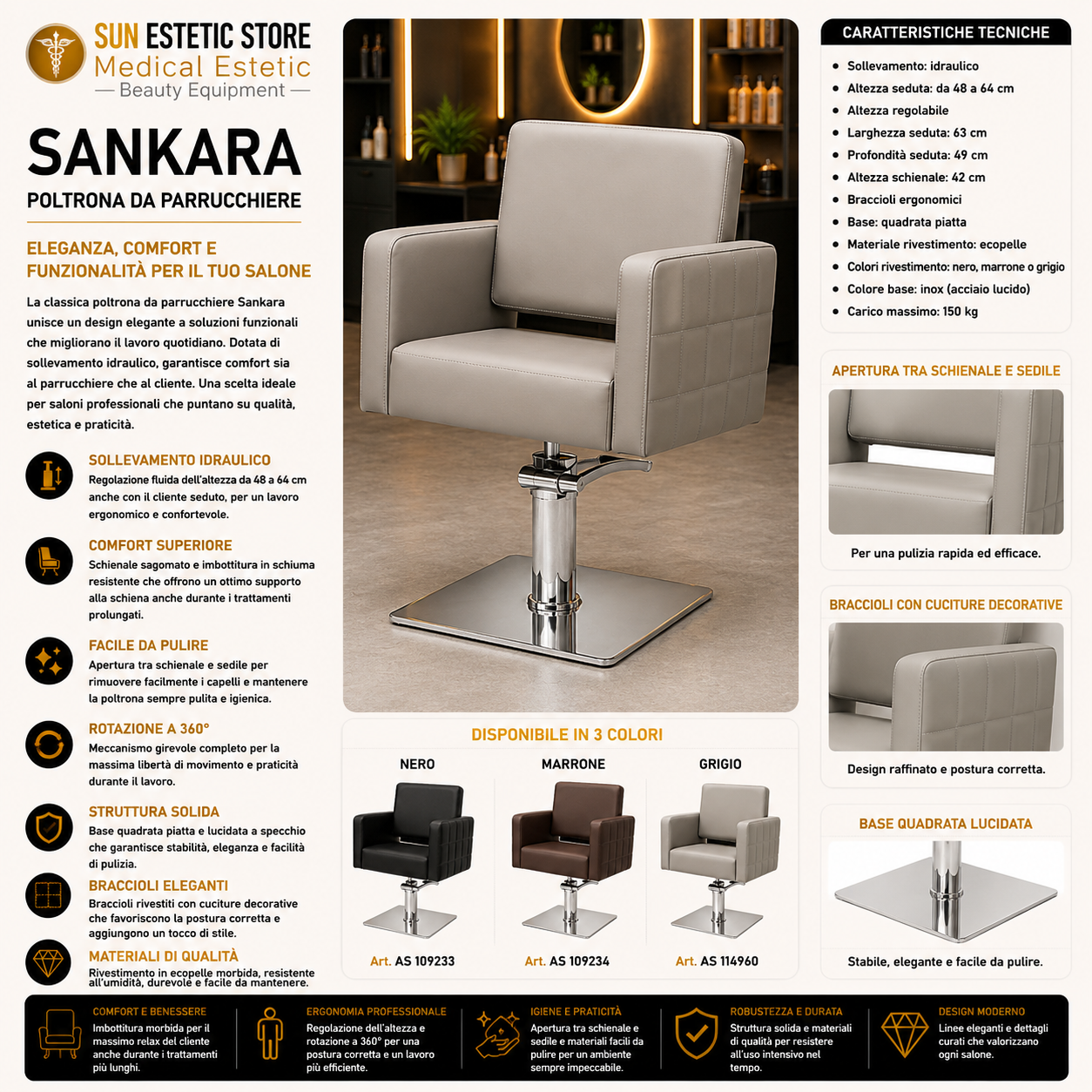 Sankara poltroncina taglio parrucchiere