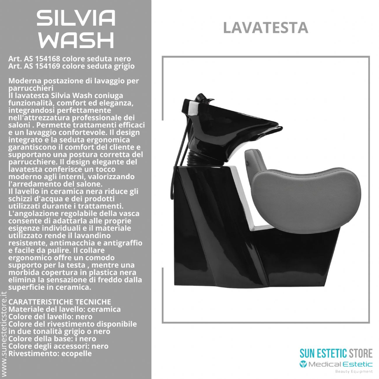 Silvia Wash lavatesta dal design moderno