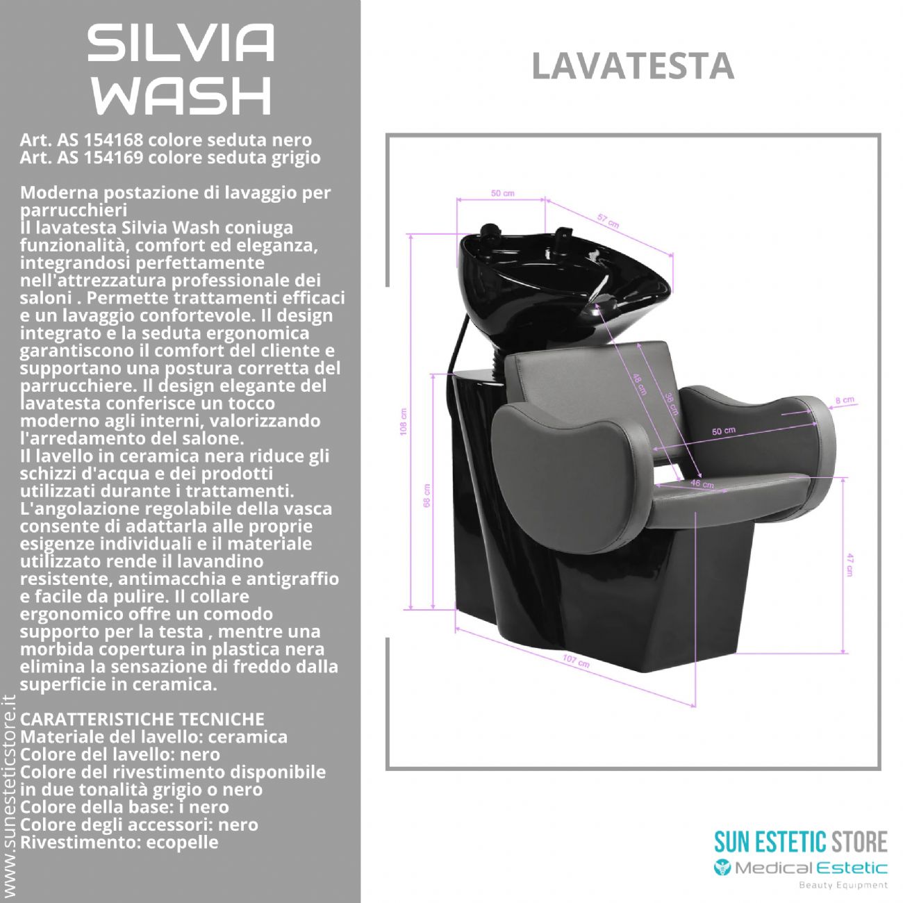 Silvia Wash lavatesta dal design moderno