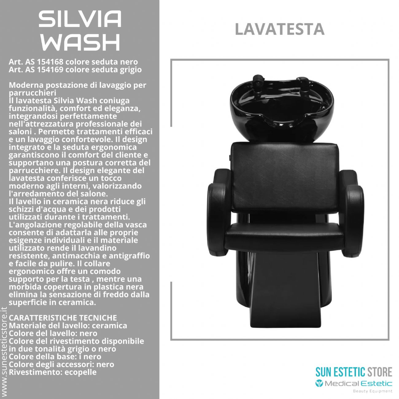 Silvia Wash lavatesta dal design moderno