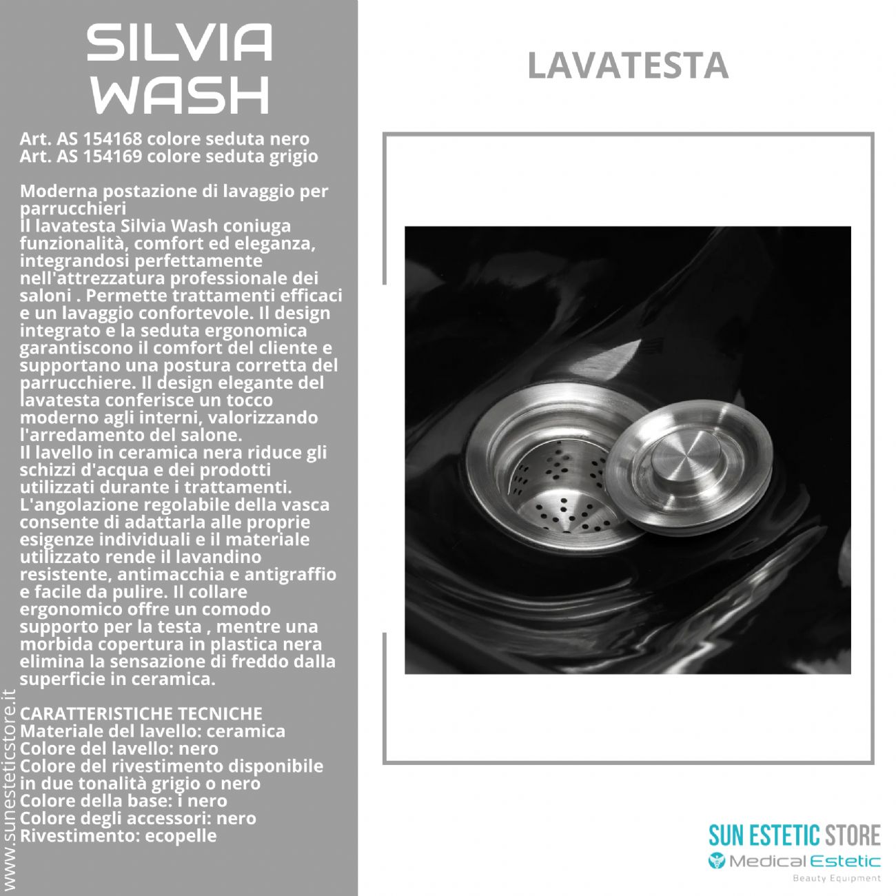 Silvia Wash lavatesta dal design moderno