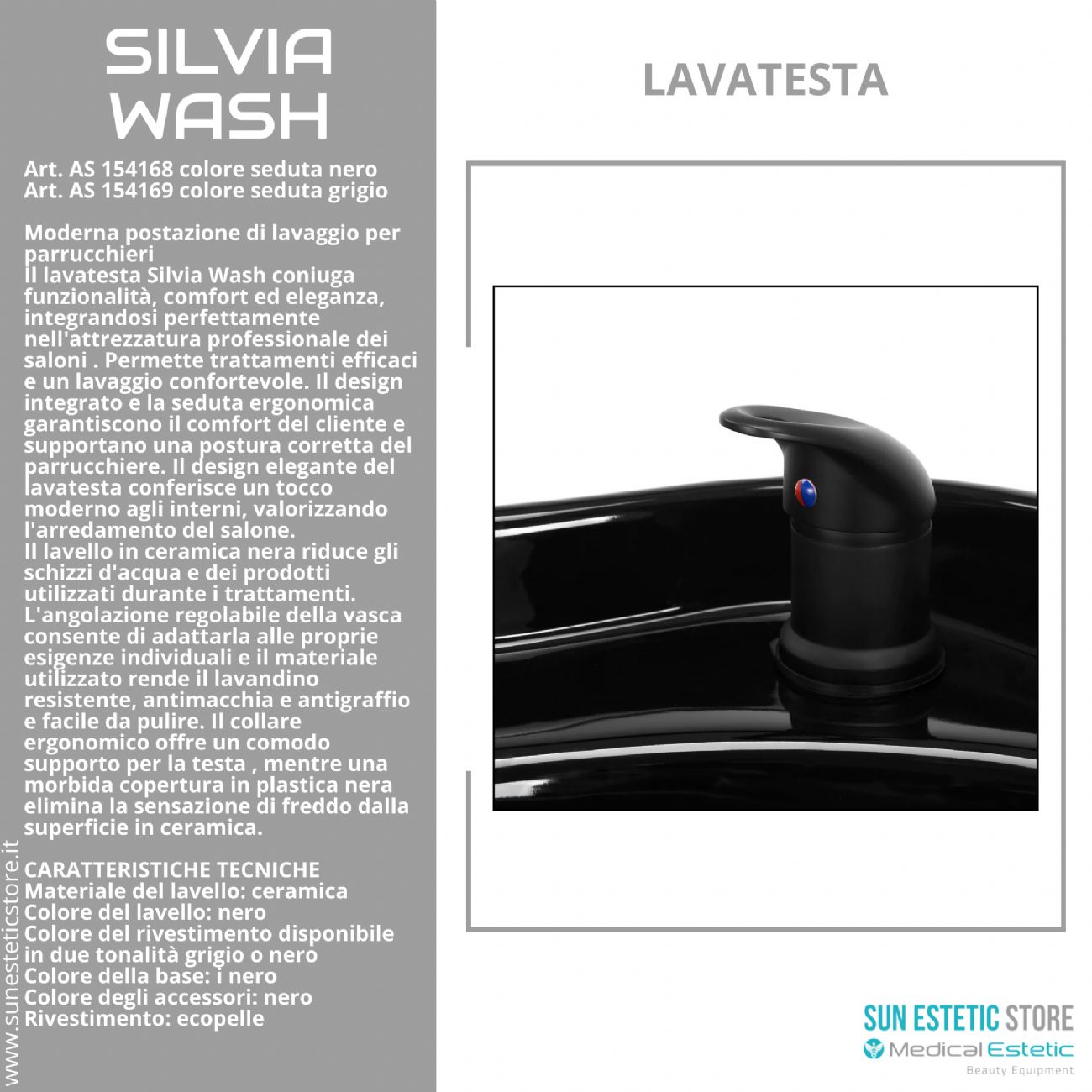 Silvia Wash lavatesta dal design moderno