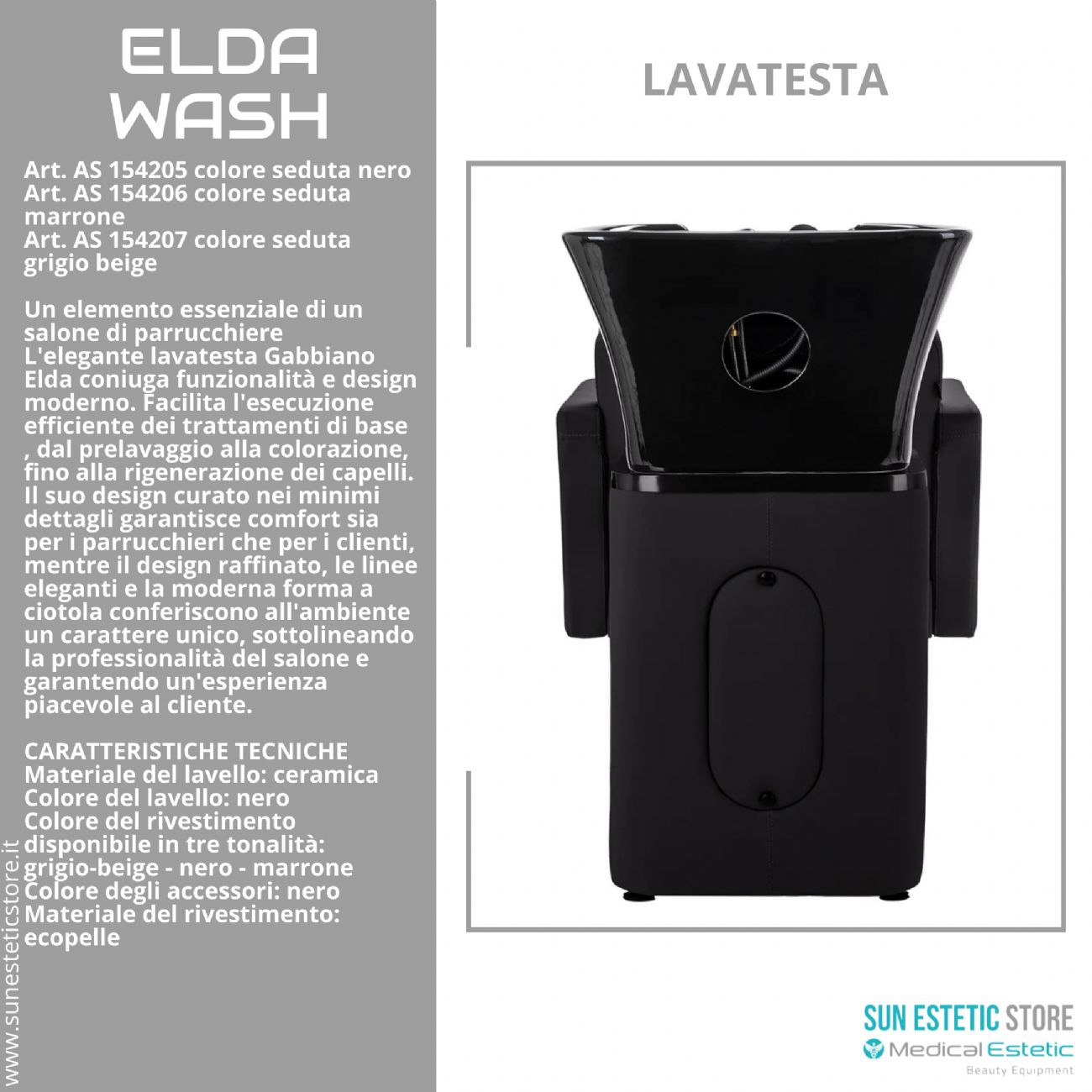 Elda Wash poltrona lavatesta dal design moderno