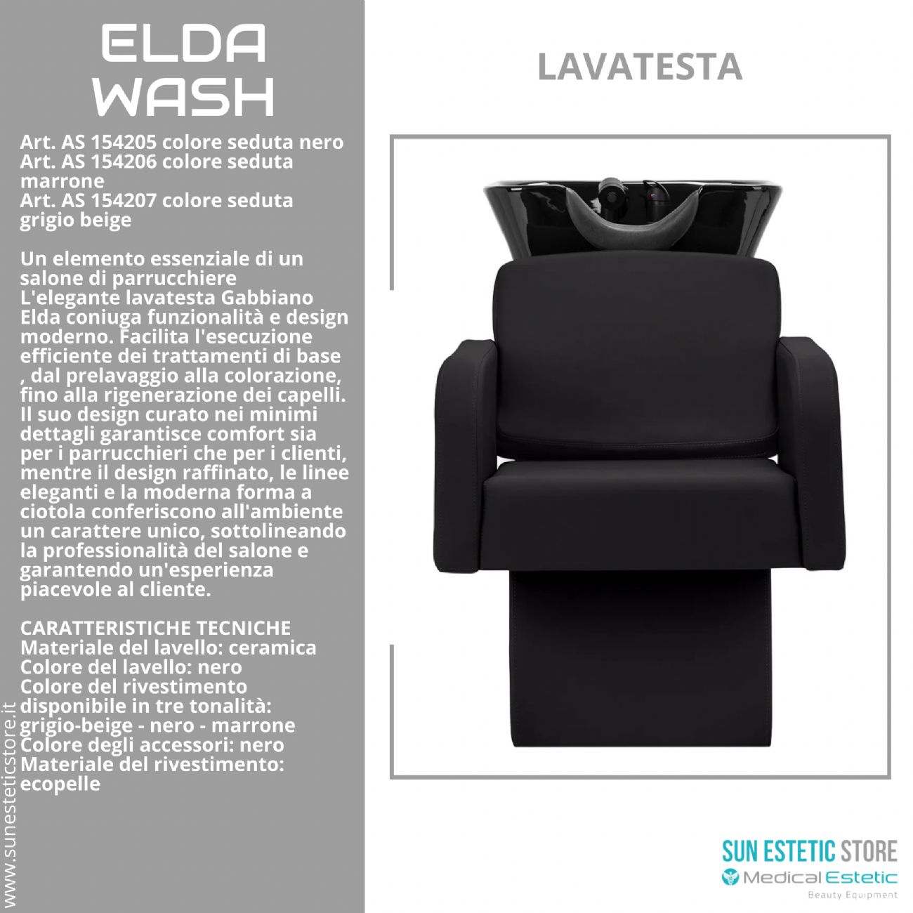 Elda Wash poltrona lavatesta dal design moderno
