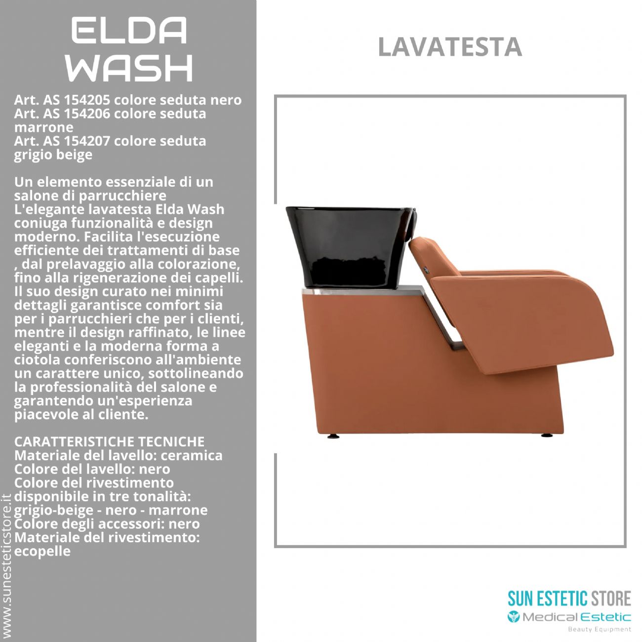 Elda Wash poltrona lavatesta dal design moderno