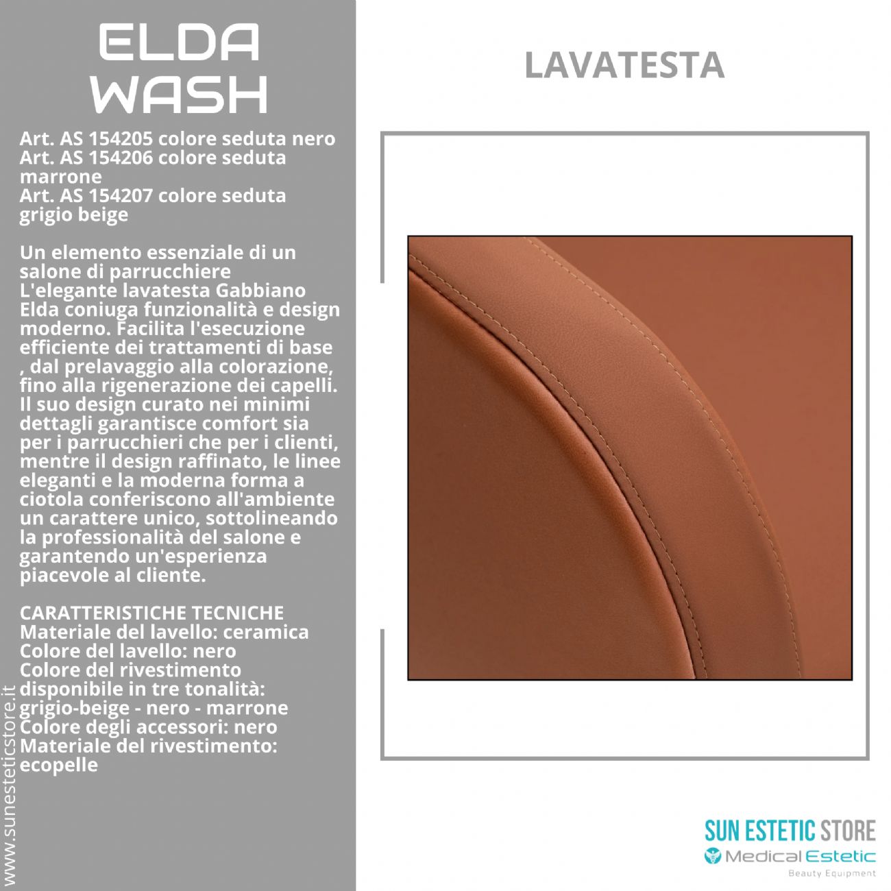 Elda Wash poltrona lavatesta dal design moderno