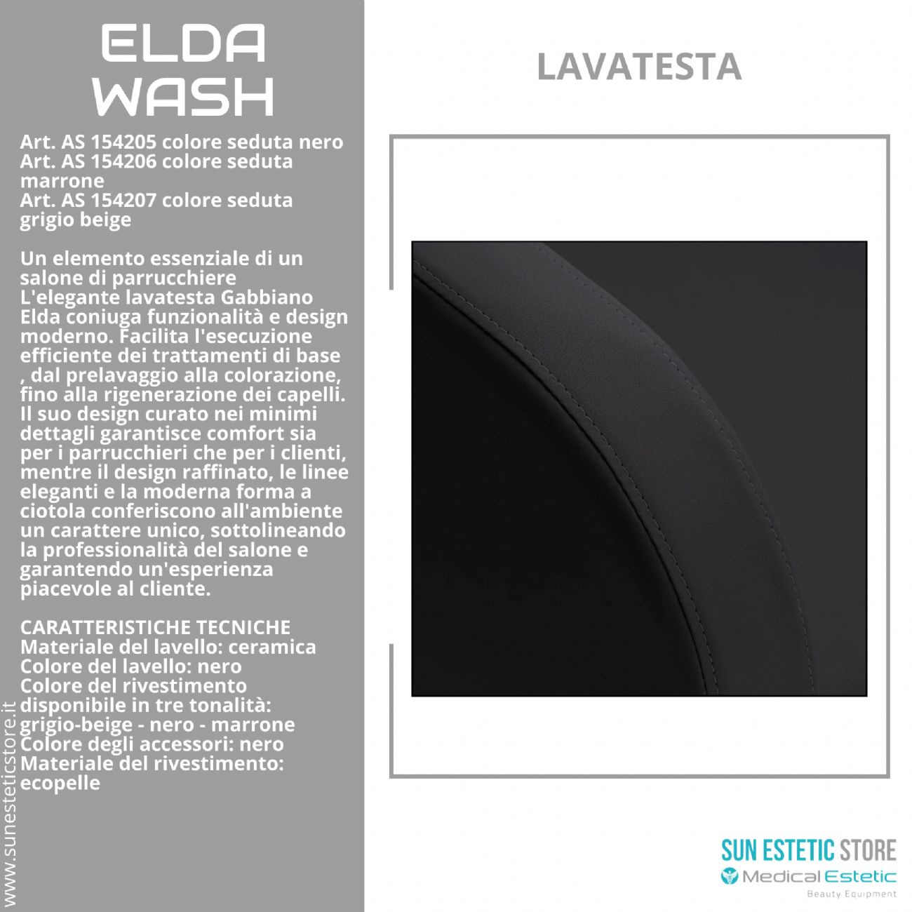 Elda Wash poltrona lavatesta dal design moderno
