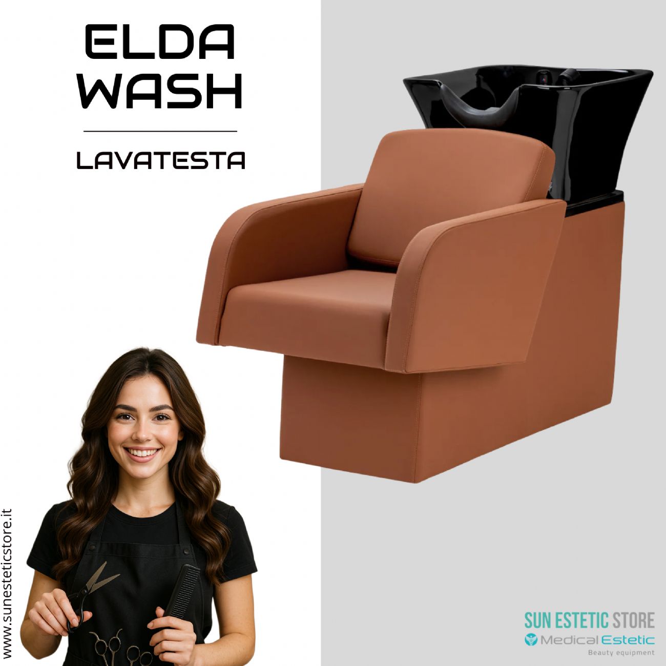 Elda Wash poltrona lavatesta dal design moderno