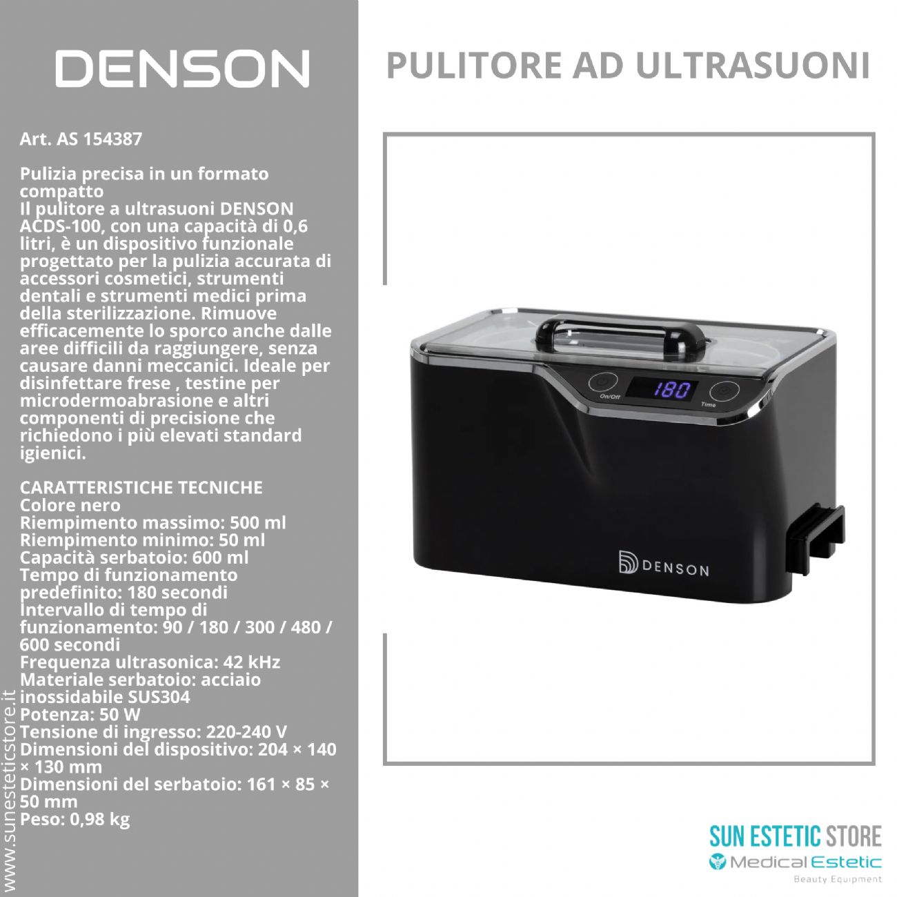 Denson pulitore ad ultrasuoni strumenti