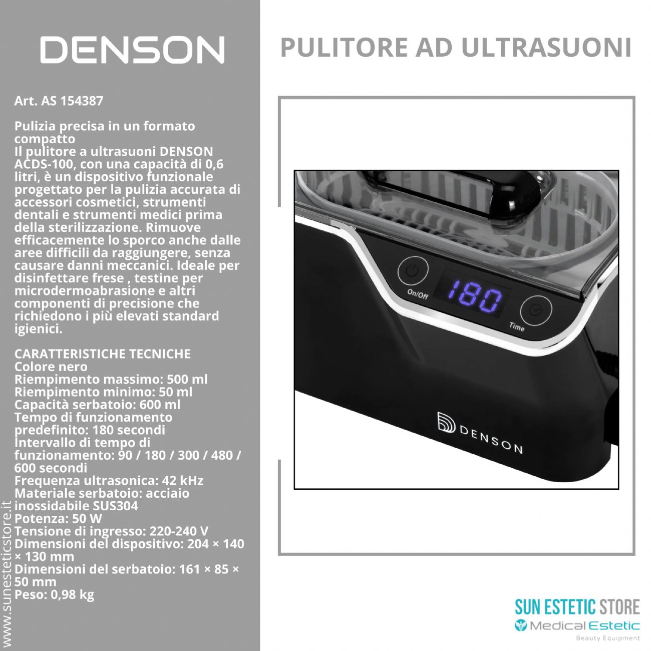 Denson pulitore ad ultrasuoni strumenti