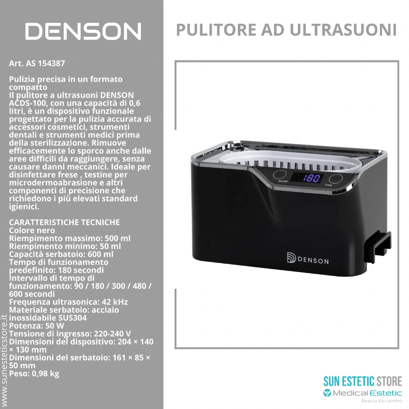 Denson pulitore ad ultrasuoni strumenti