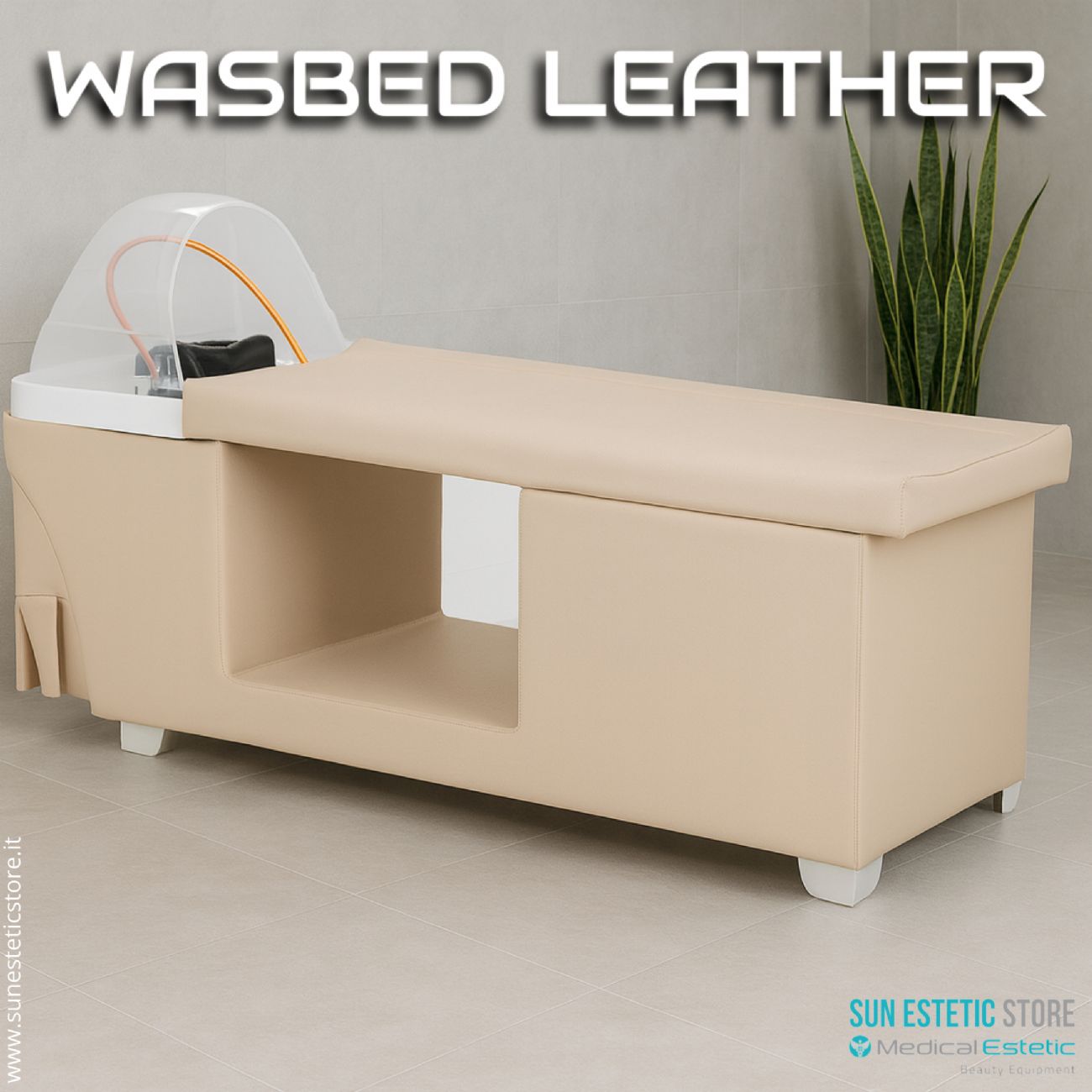 Washbed Leather lettino lavaggio spa con vapore