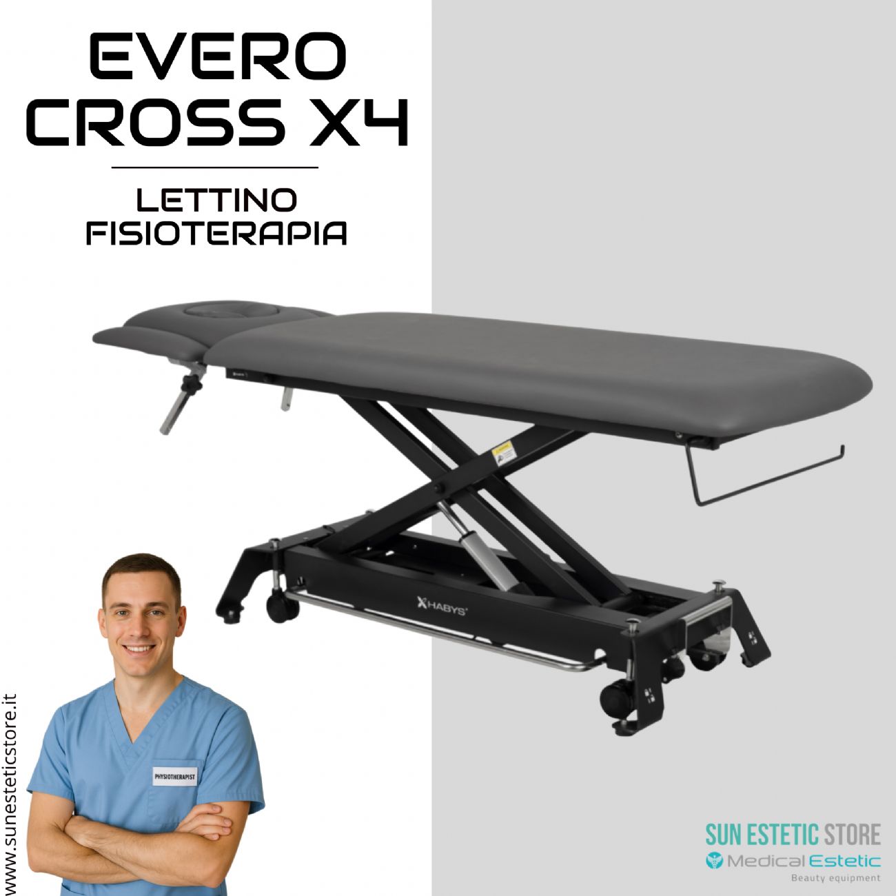 Evero Cross 4 Ergo lettino fisioterapia 4 sezioni