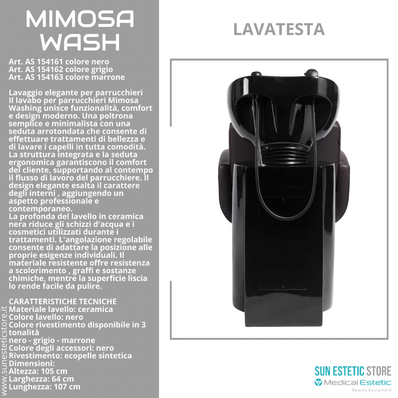 Mimosa Washing poltrona lavatesta lavaggio