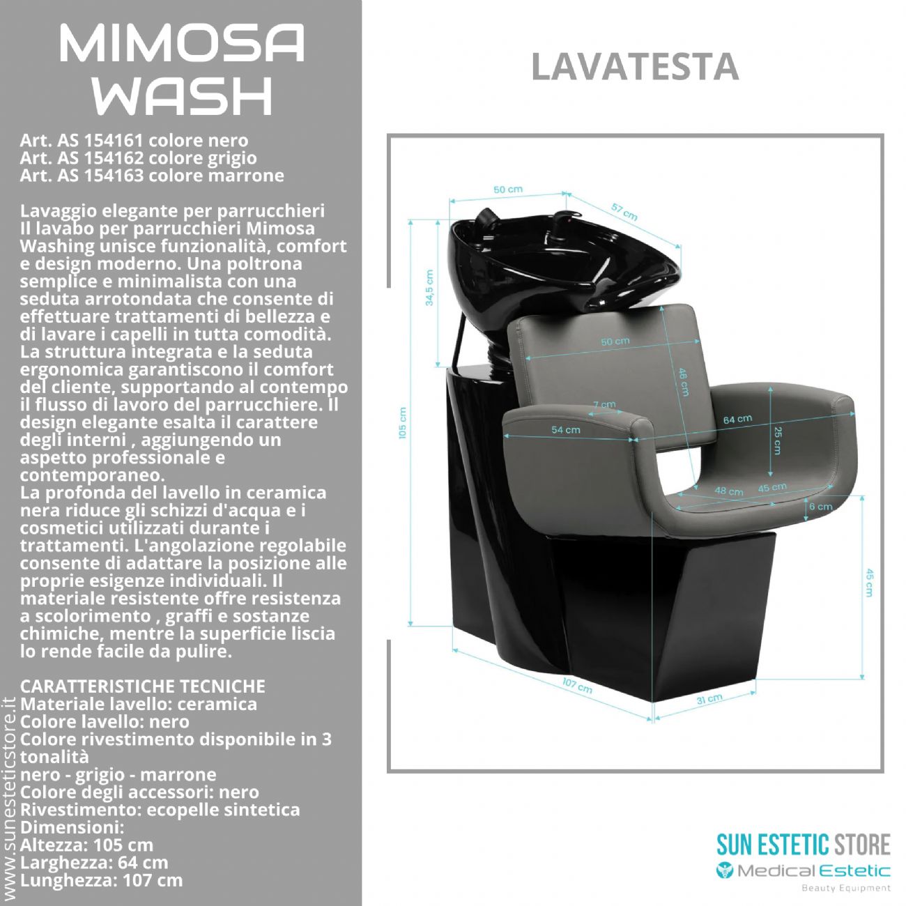 Mimosa Washing poltrona lavatesta lavaggio