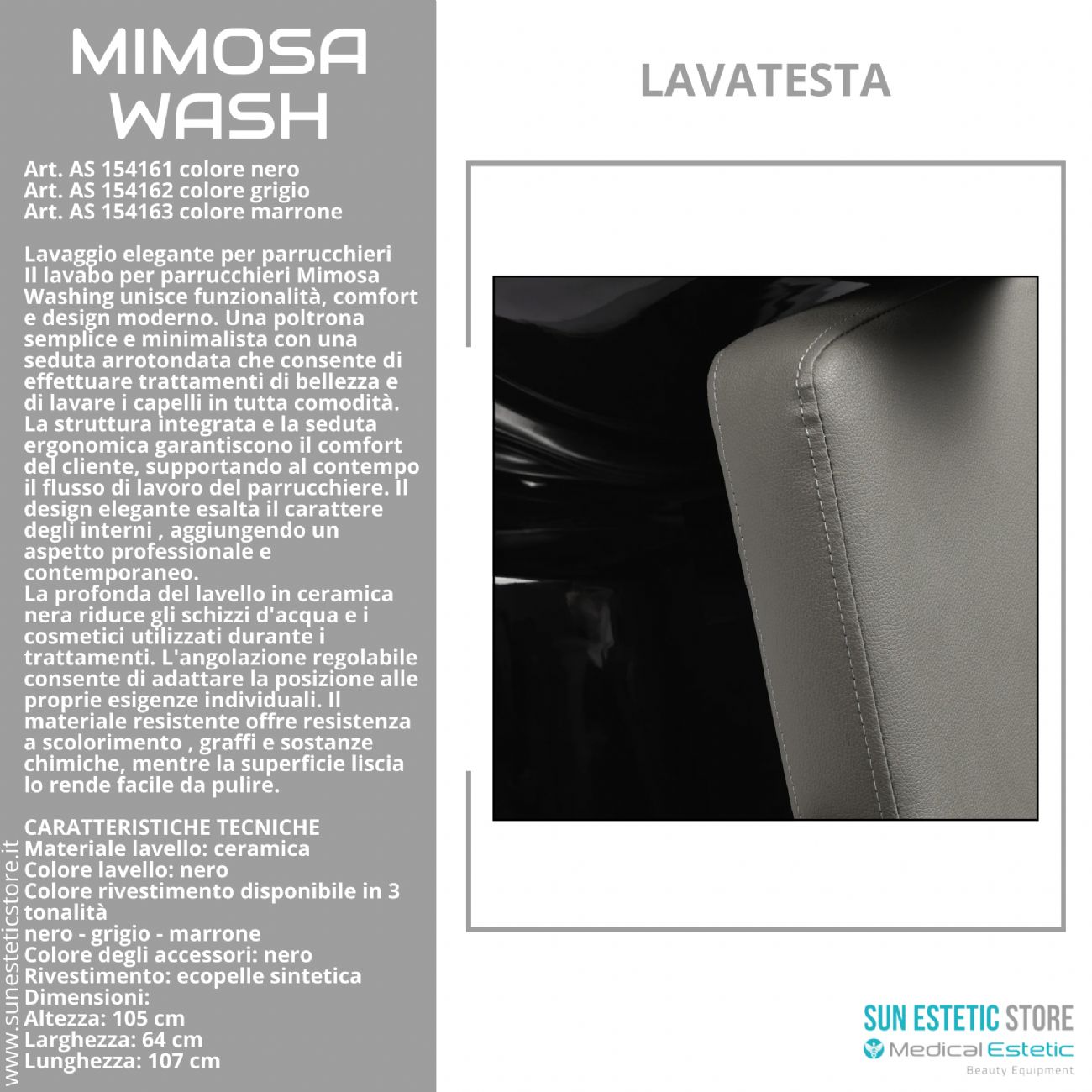 Mimosa Washing poltrona lavatesta lavaggio