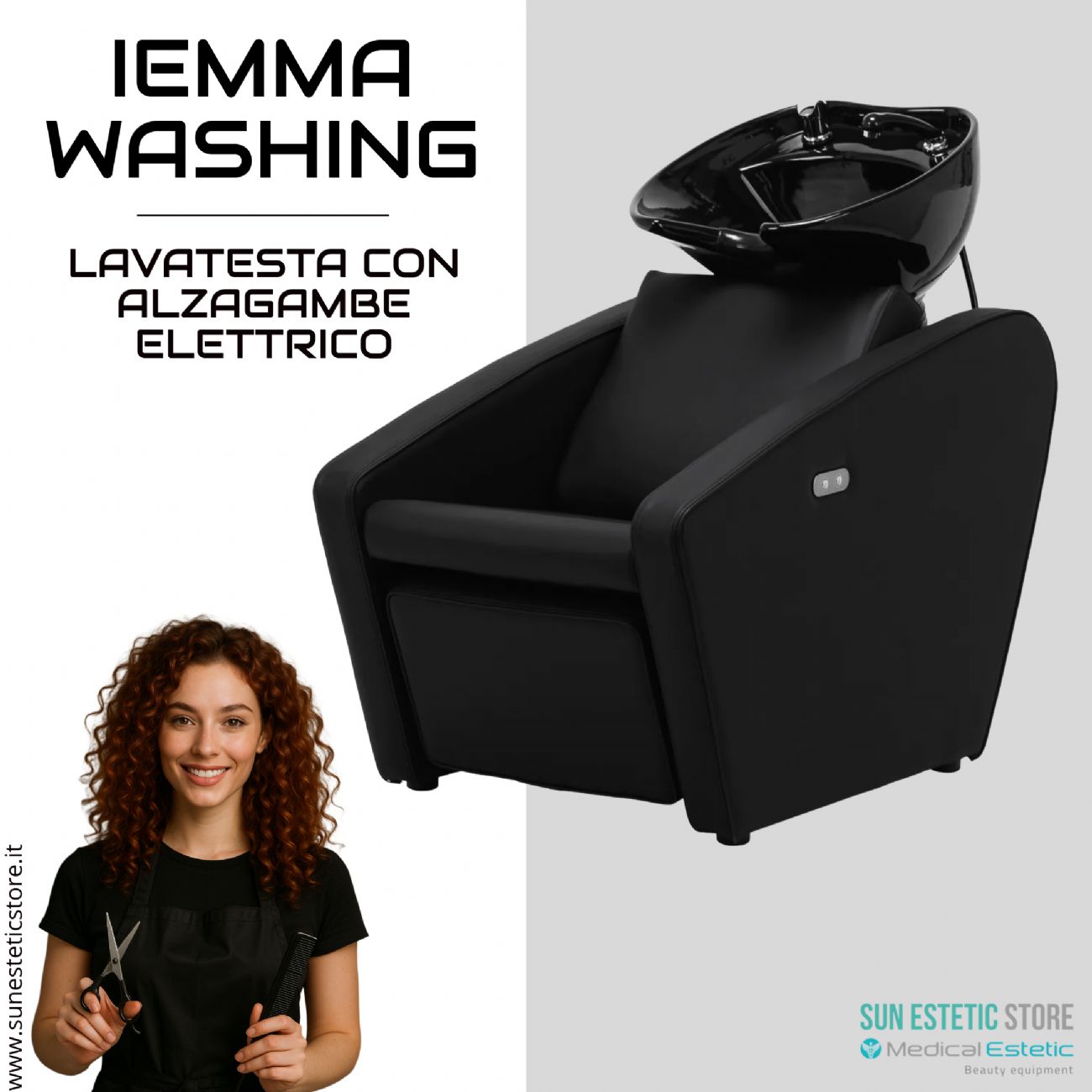 Iemma Washing lavatesta con alzagambe elettrico
