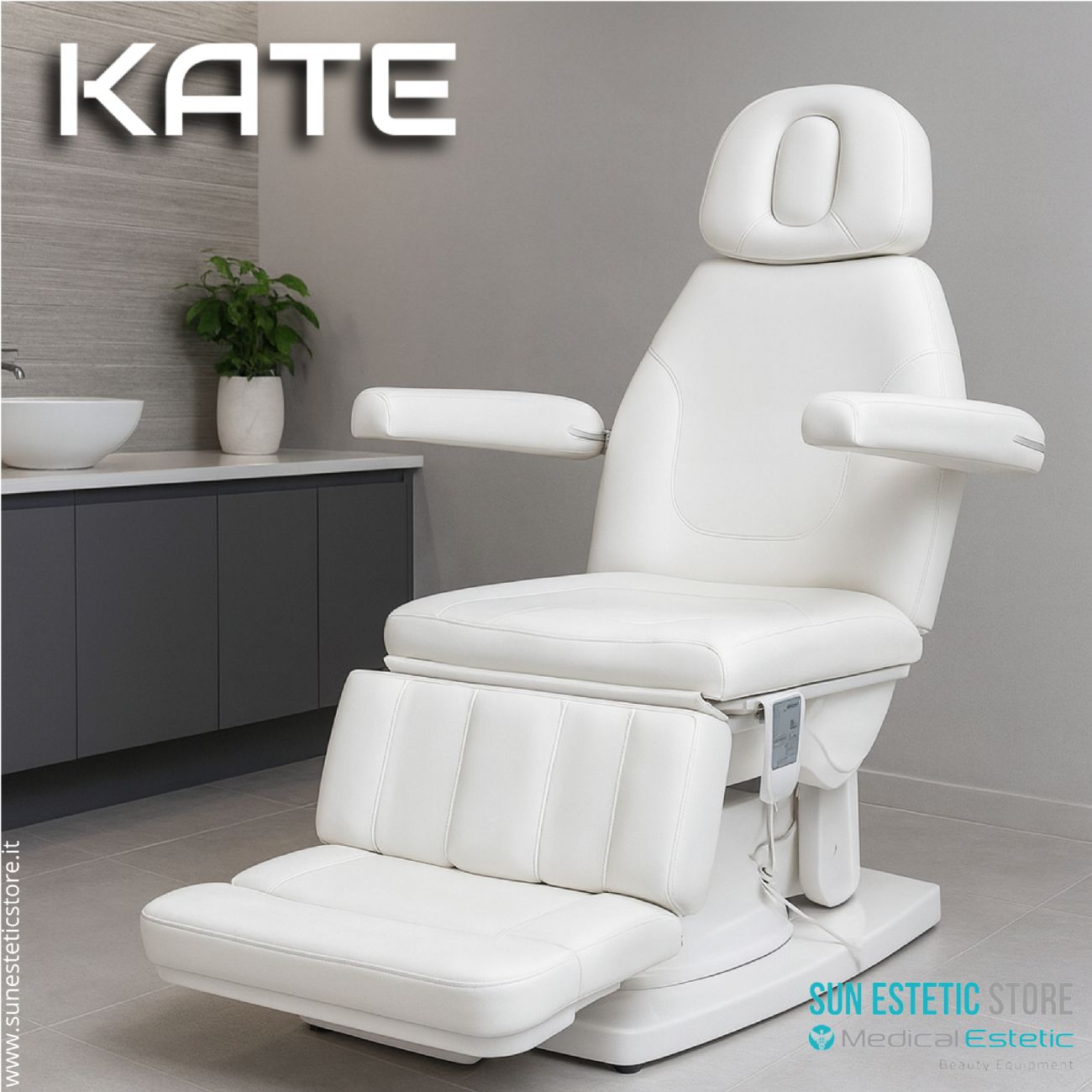 Kate poltrona lettino podologica 4 motori
