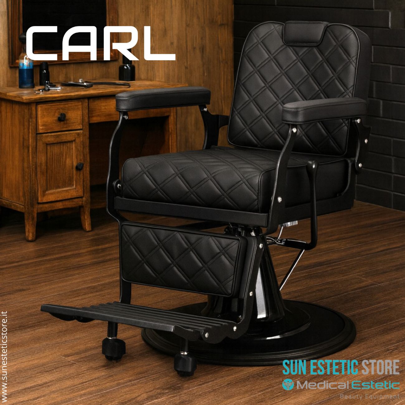 Carl poltrona maschile barber shop