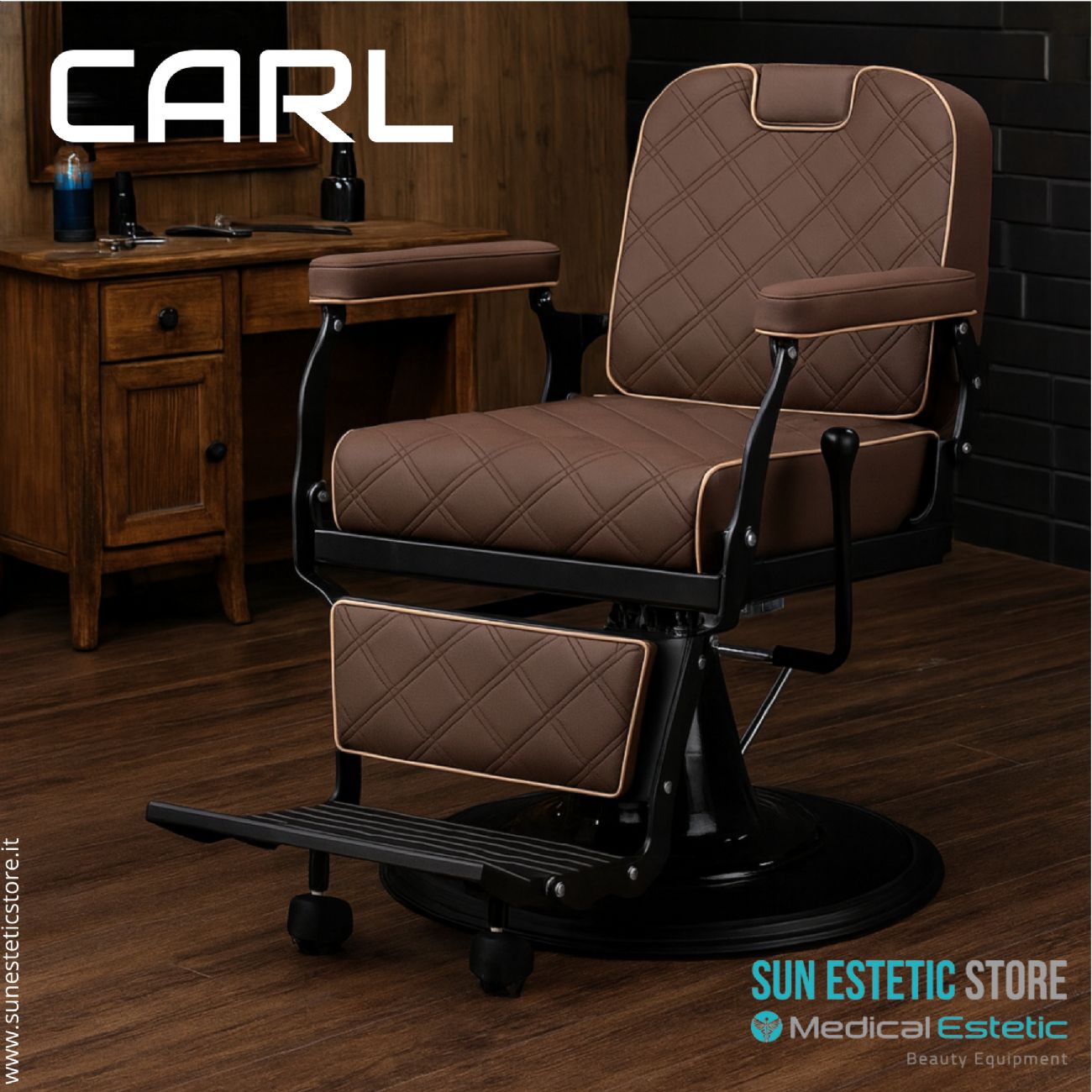 Carl poltrona maschile barber shop