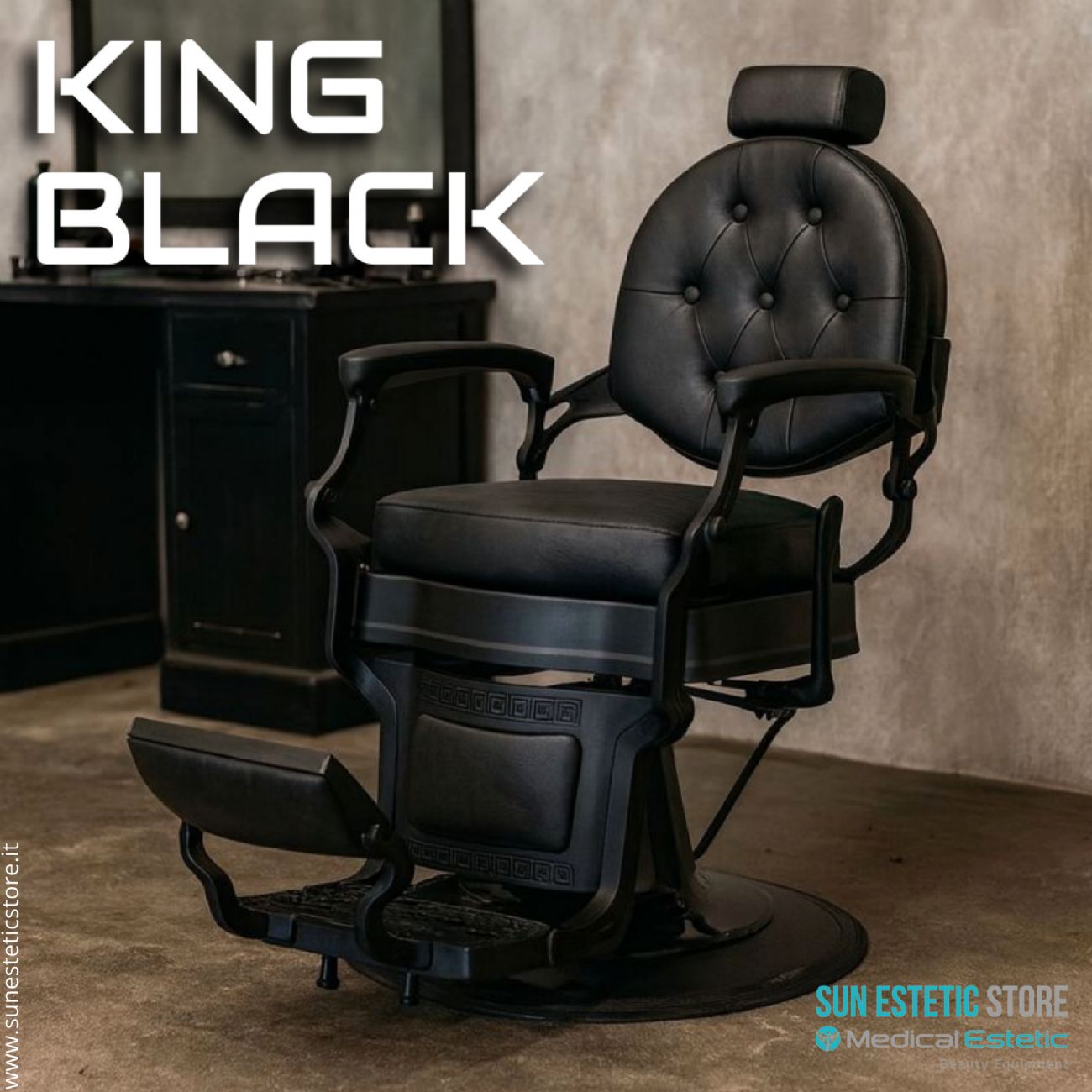 King Antiqued poltrona maschile barbiere Barber shop