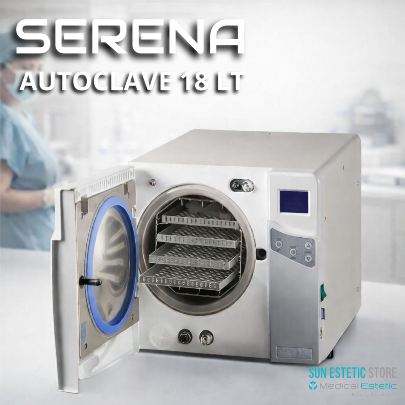 Serena Autoclave 18 lt Classe B sterilizzazione estetica