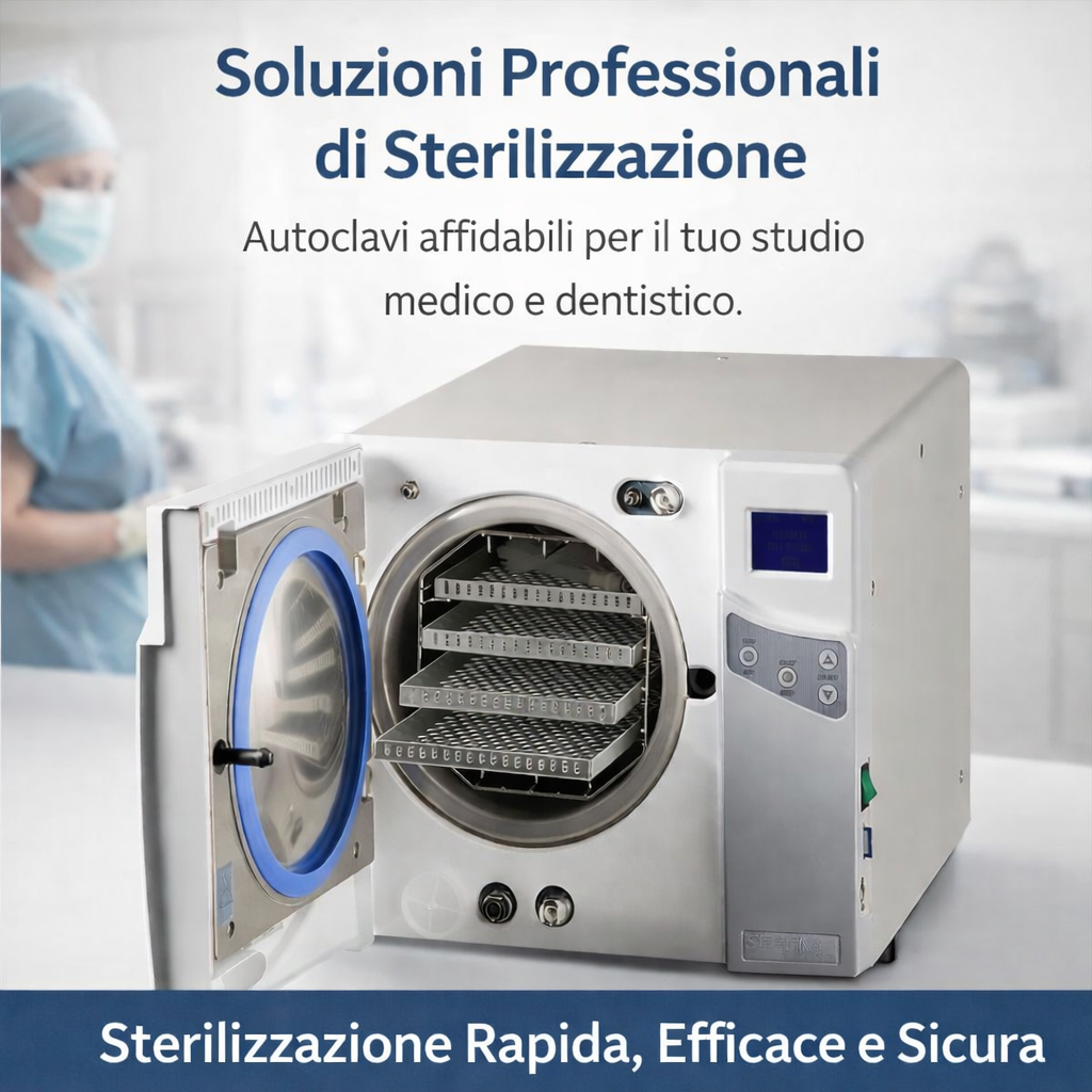 Serena Autoclave 18 lt Classe B sterilizzazione estetica