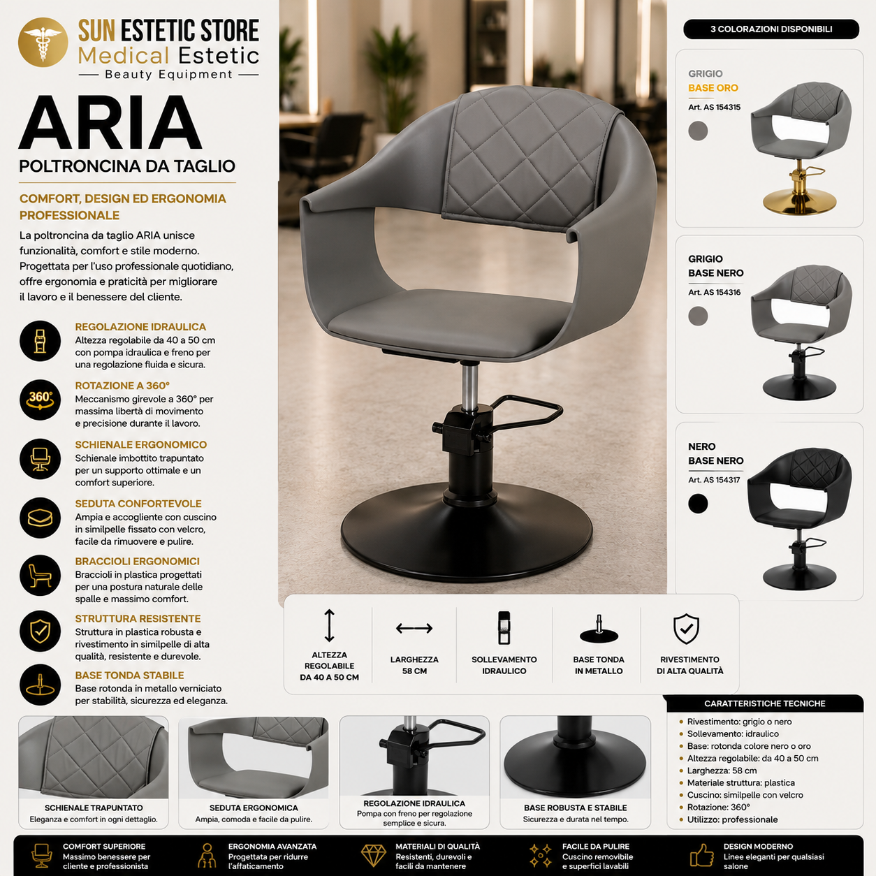 Aria poltroncina taglio parrucchiere