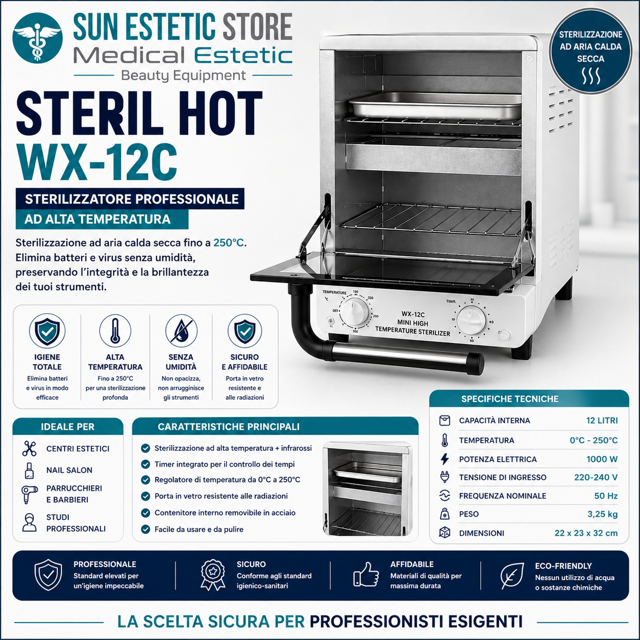 Steril Hot sterilizzatore ad aria calda secca